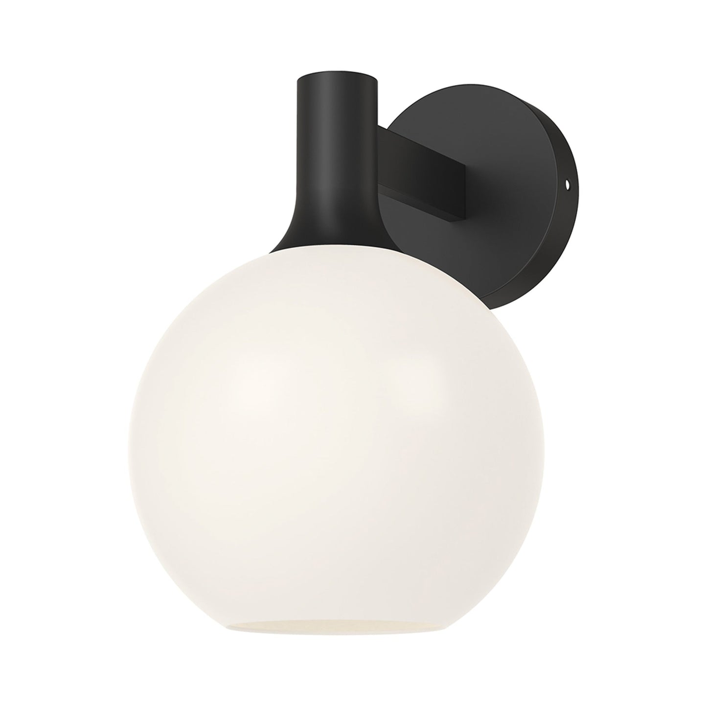 Castilla Bath Wall Light in Matte Black/Opal Matte Glass.