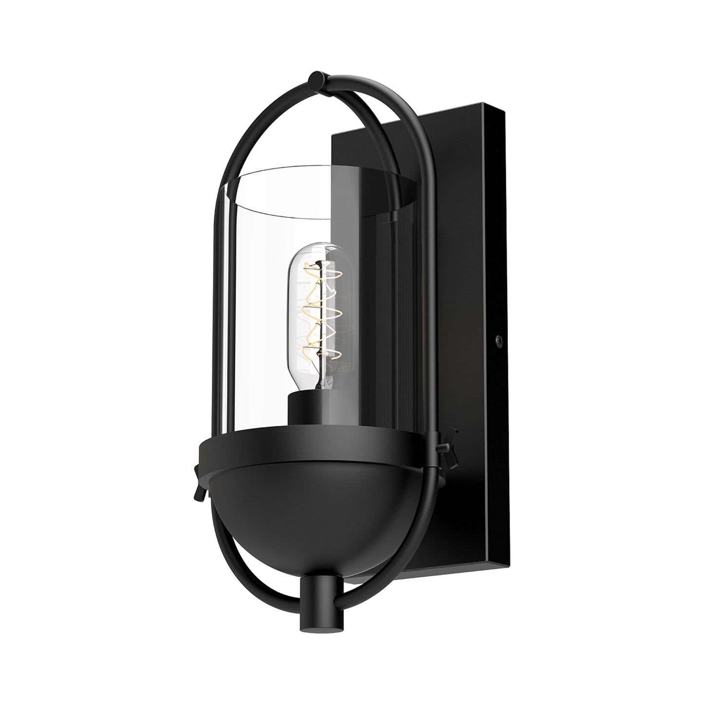 Cyrus Bath Wall Light in Matte Black.