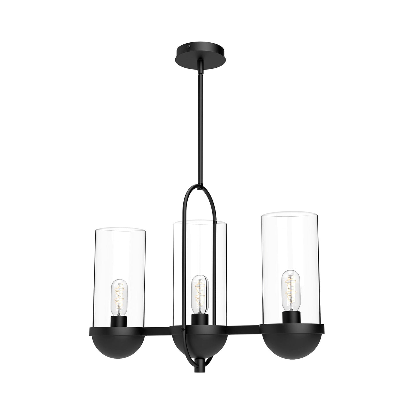 Cyrus Linear Pendant Light in Matte Black.