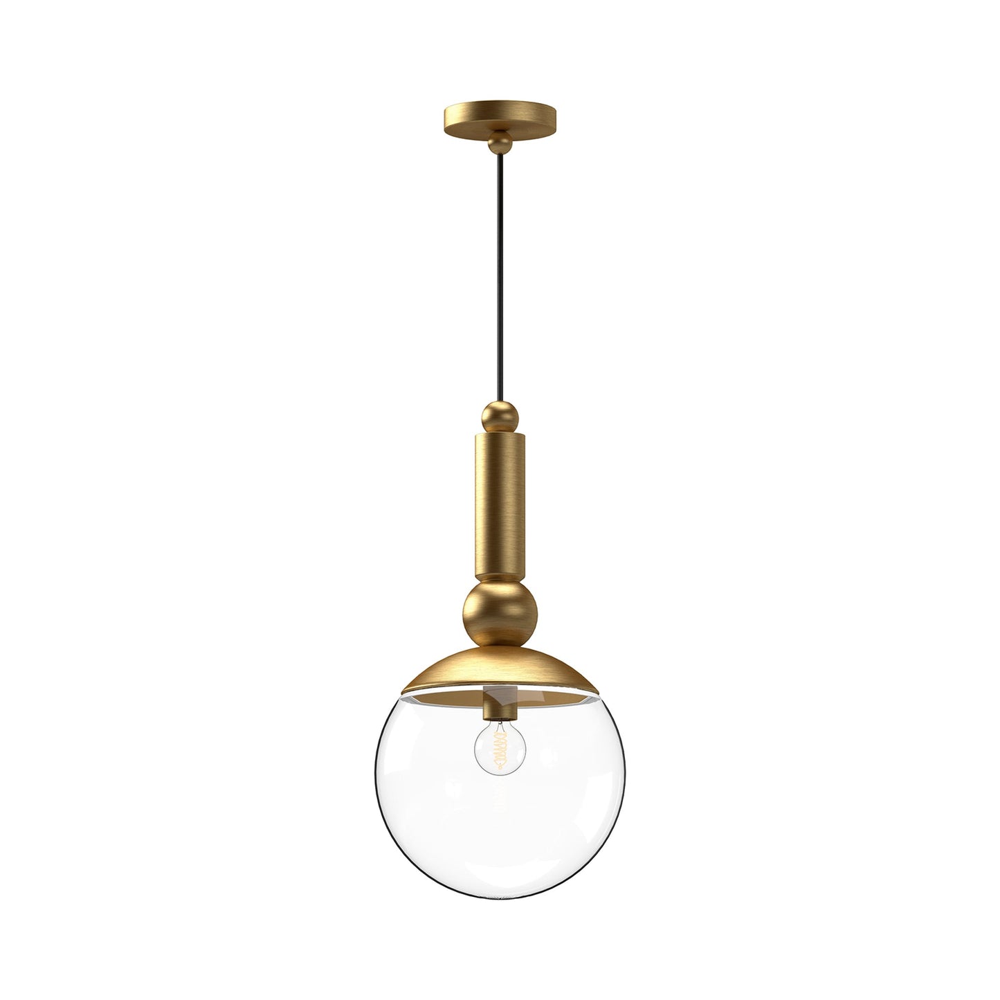 Delilah Pendant light in Brushed Gold.