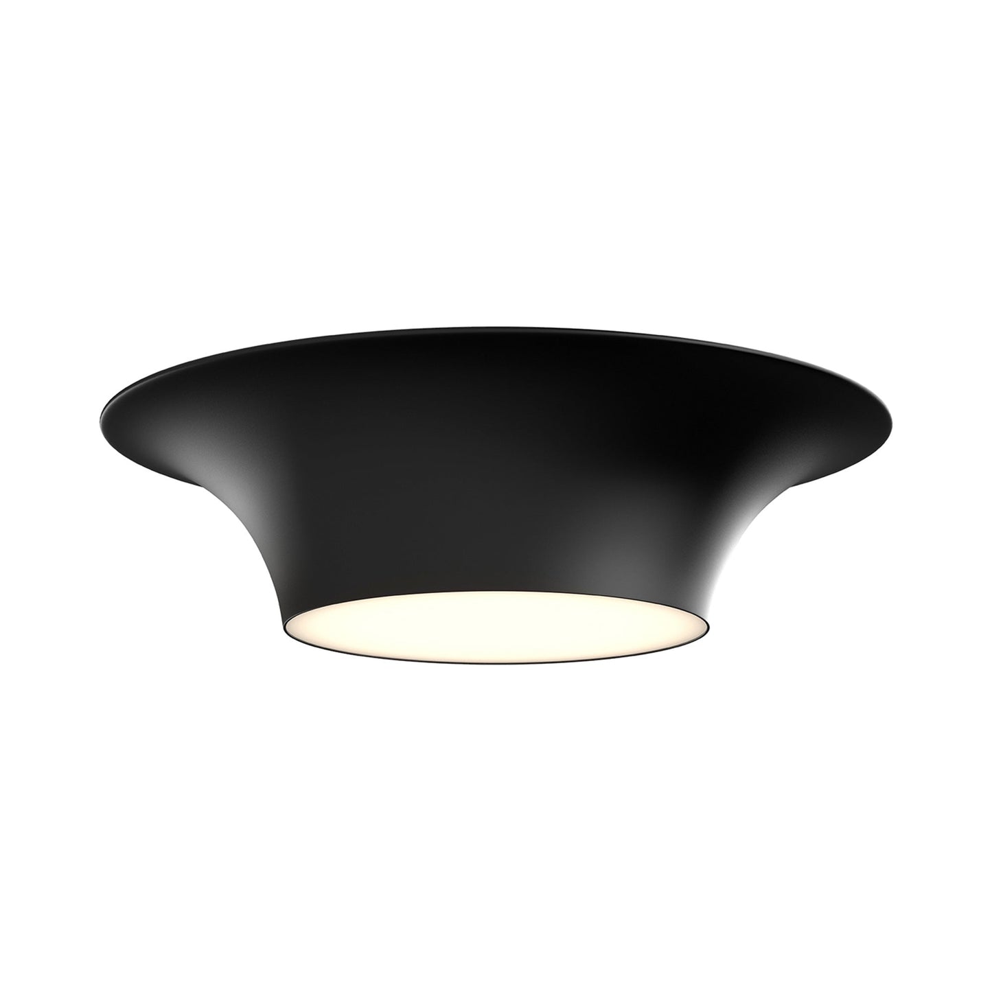 Emiko Flush Mount Ceiling Light in Matte Black (Large).