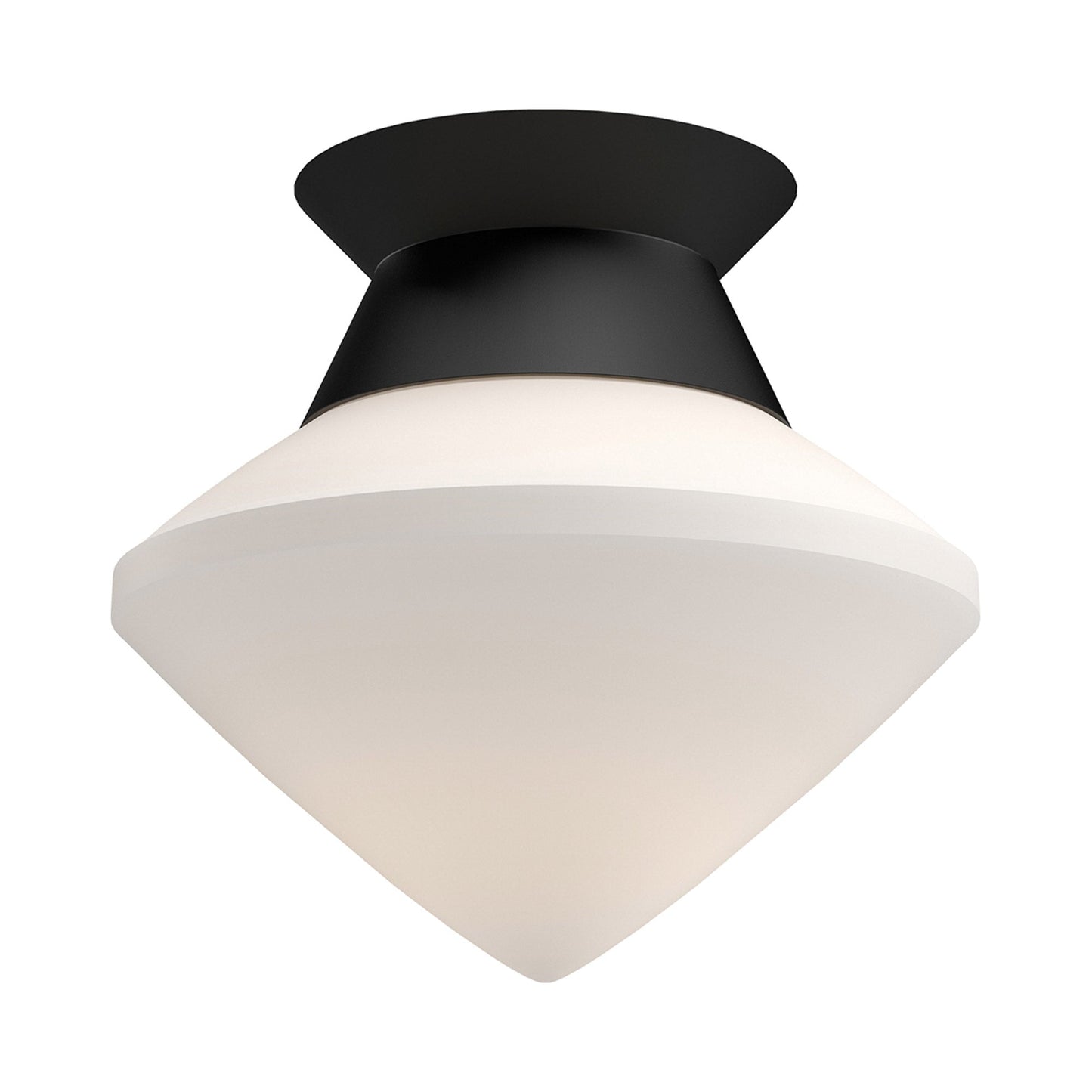 Nora Flush Mount Ceiling Light in Matte Black.