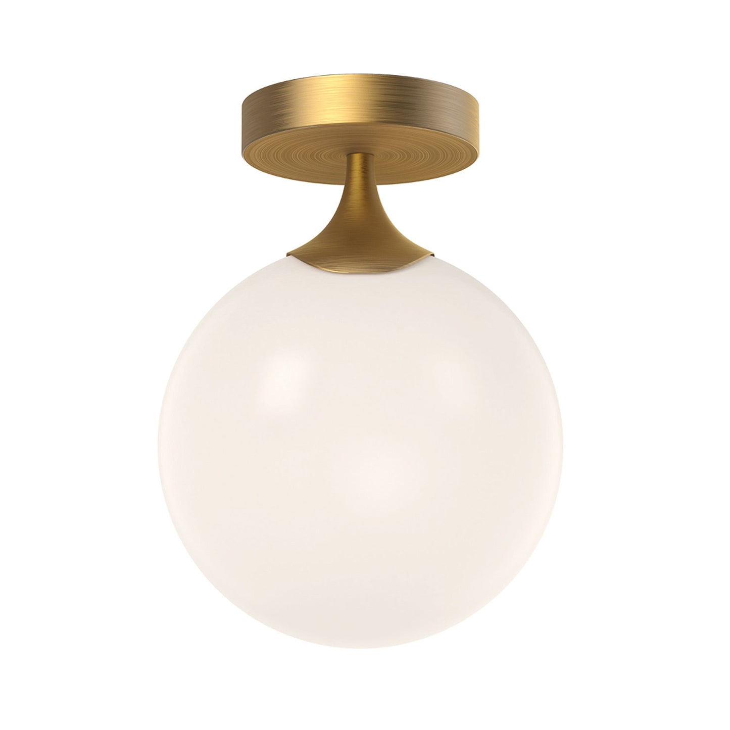 Nouveau Flush Mount Ceiling Light in Aged Gold.