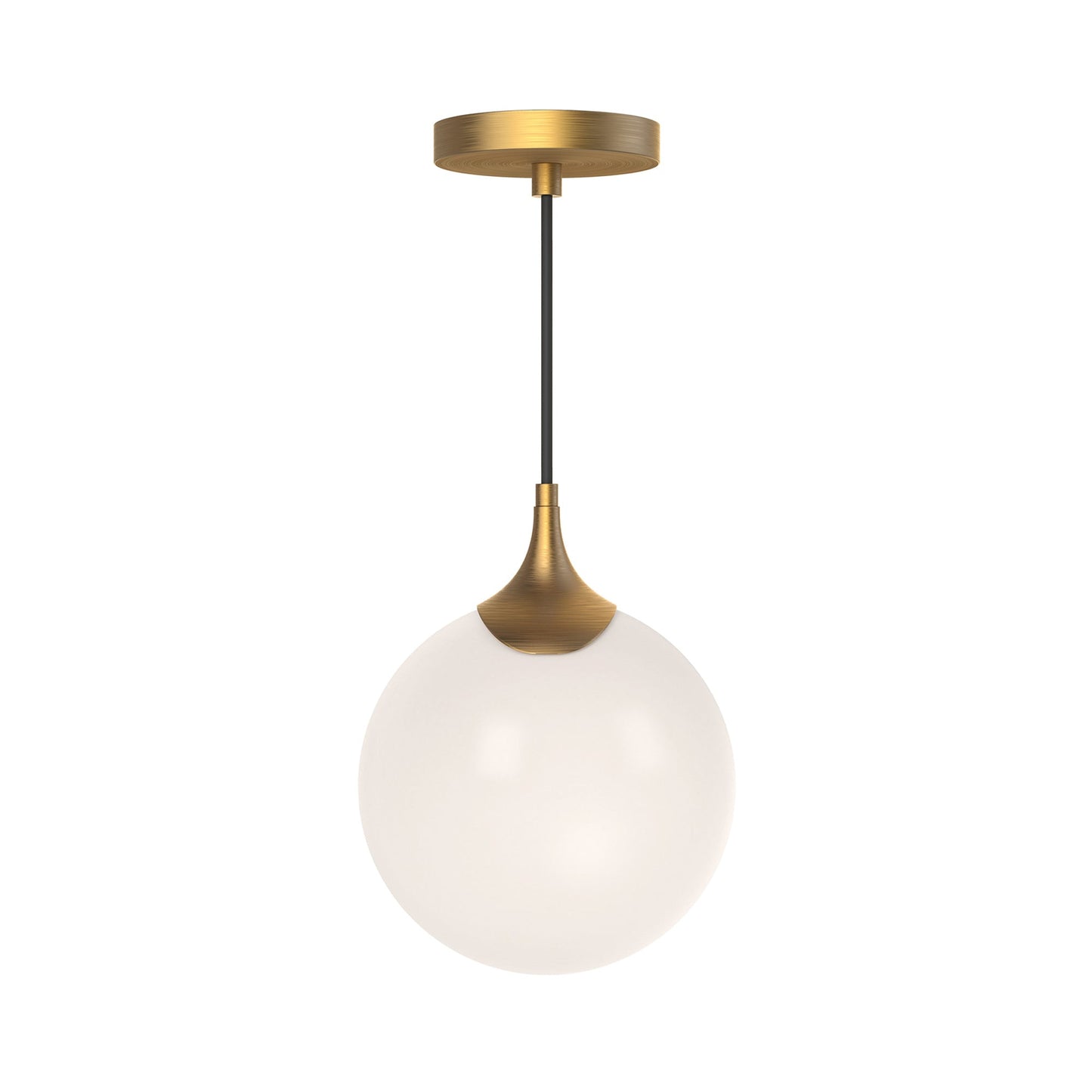 Nouveau Pendant Light in Aged Gold.