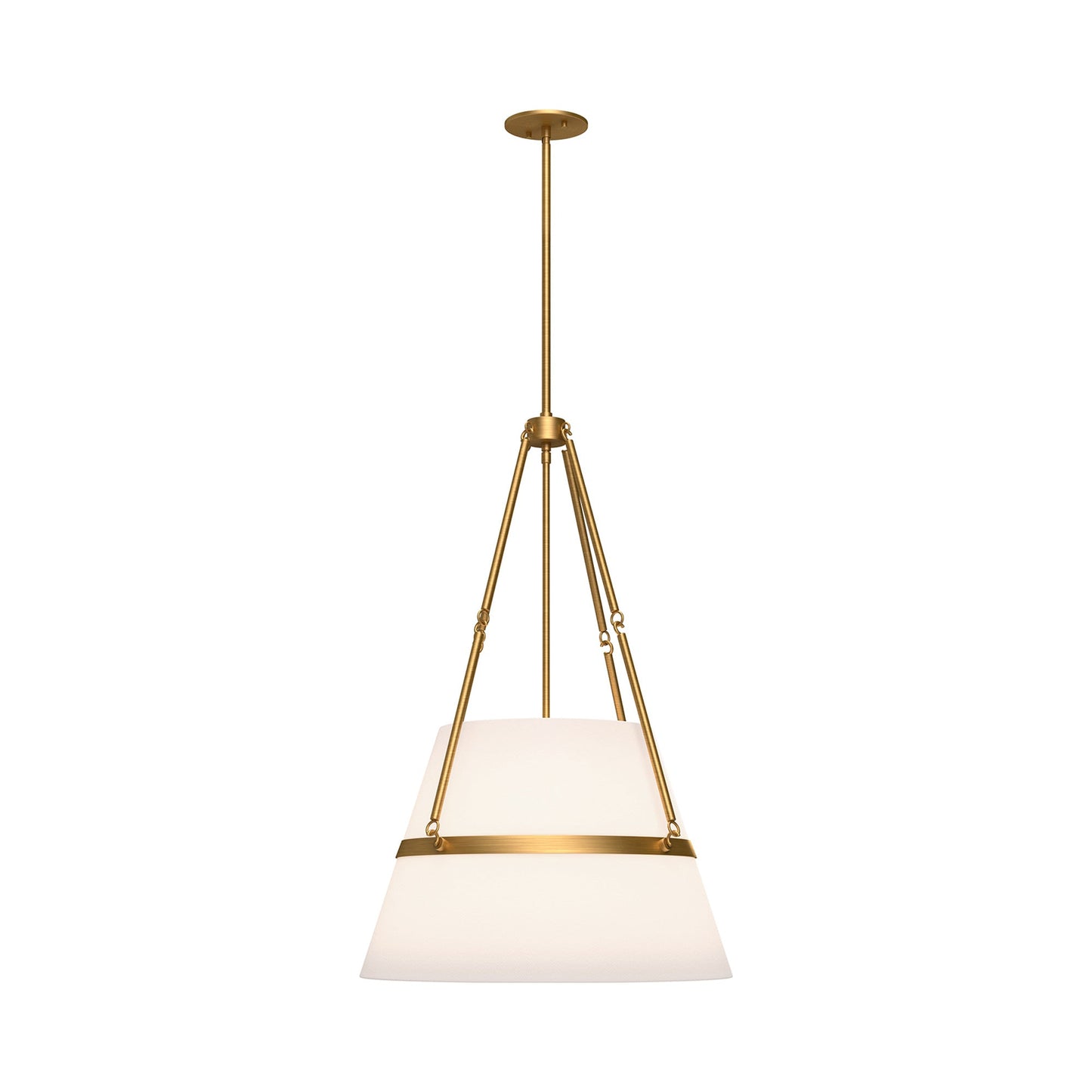 Oliver Pendant Light in Aged Gold.
