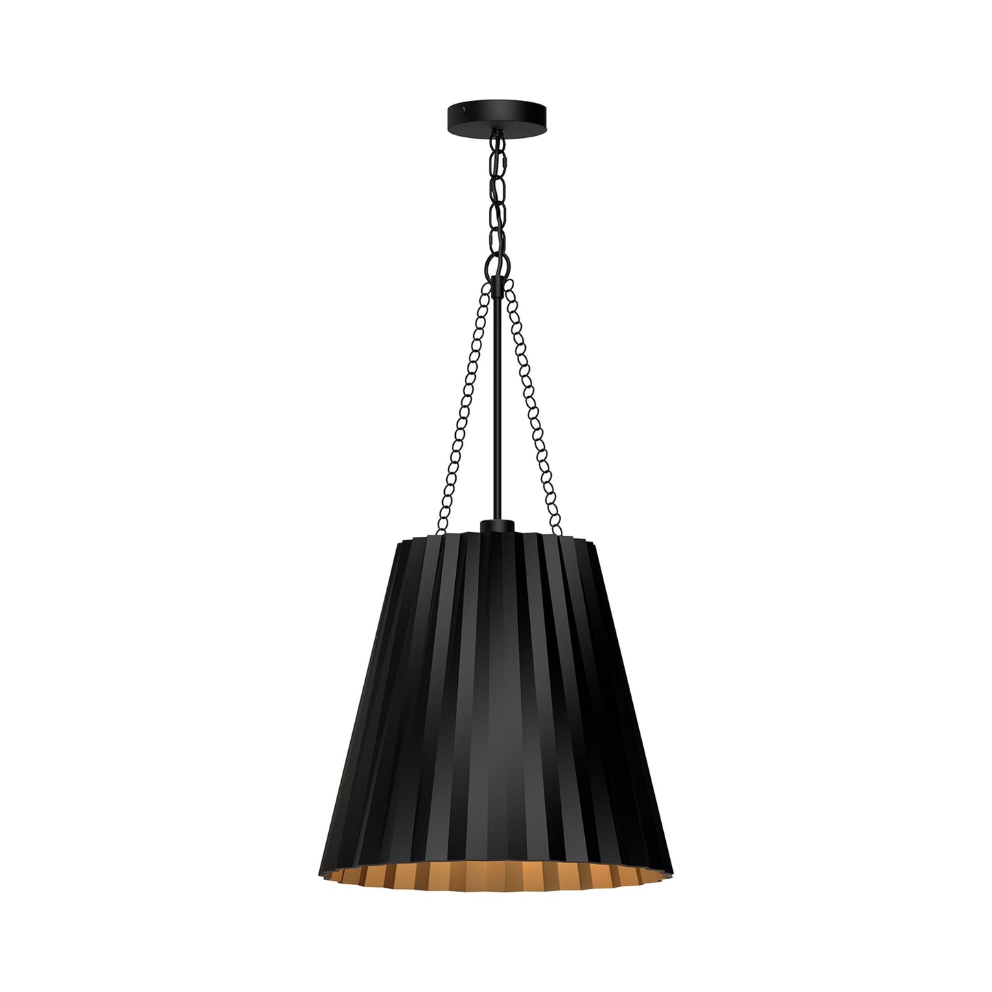 Plisse Pendant Light in Matte Black (Large).