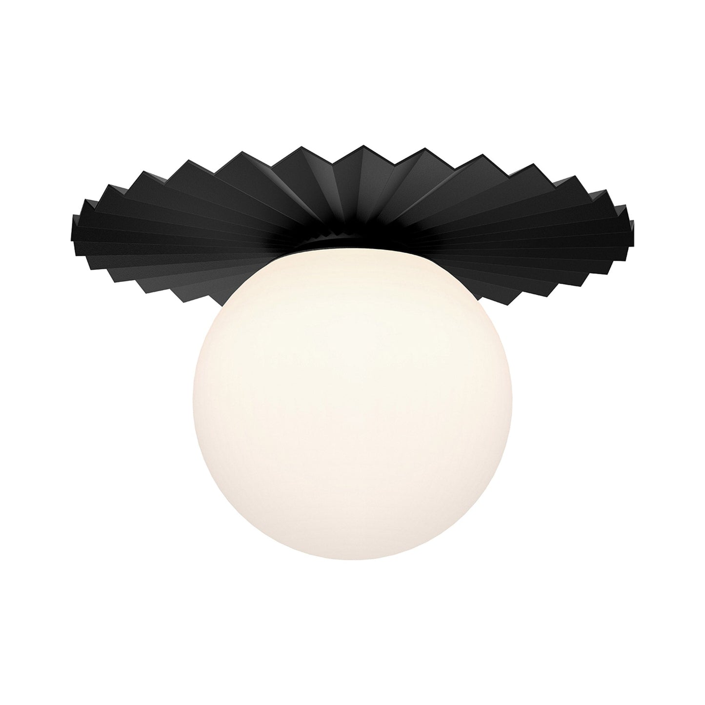 Plume Flush Mount Ceiling Light in Matte Black (Large).