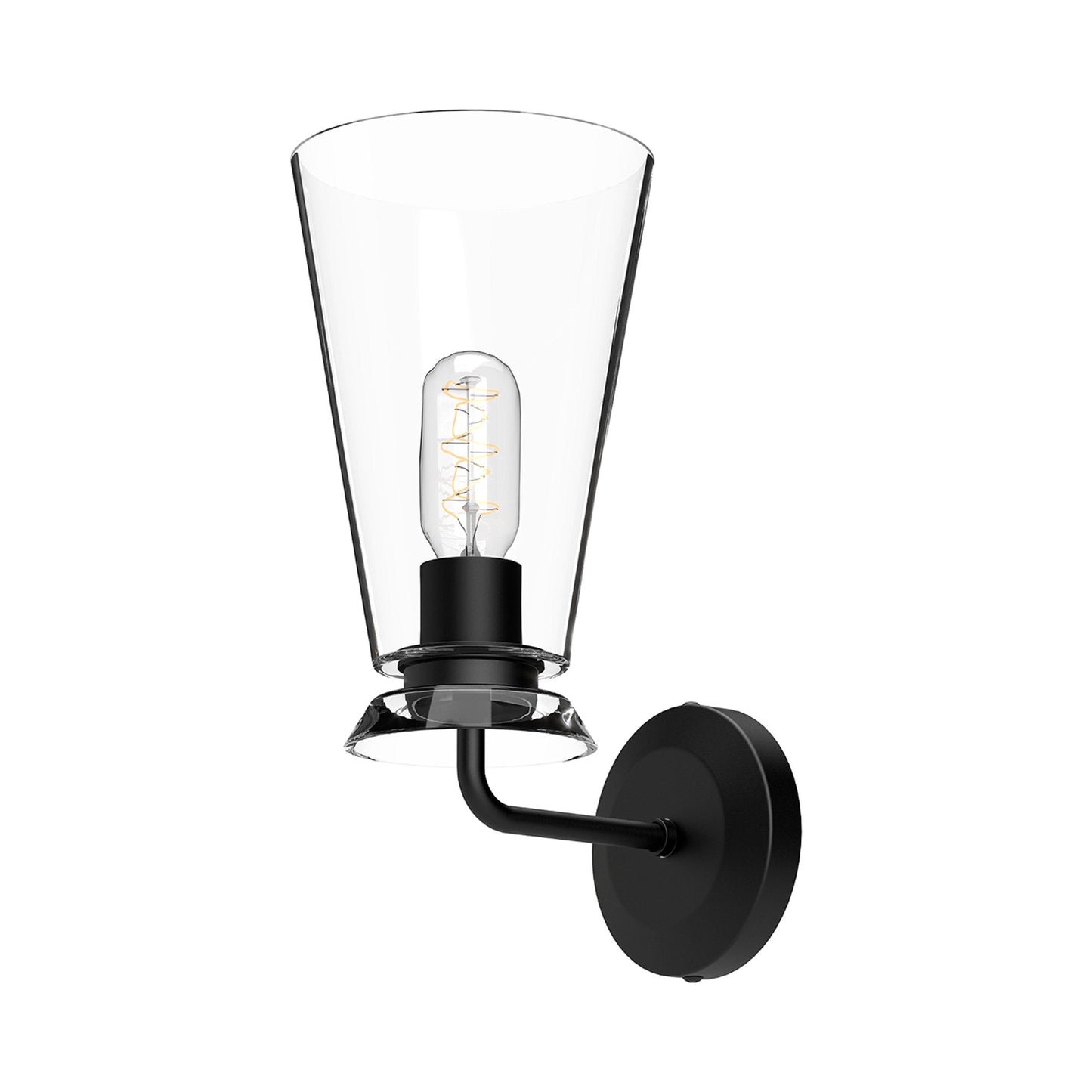 Salem Bath Wall Light in Matte Black.