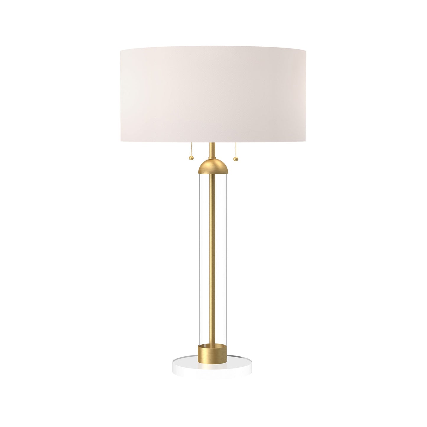 Sasha Table Lamp in Brushed Gold.