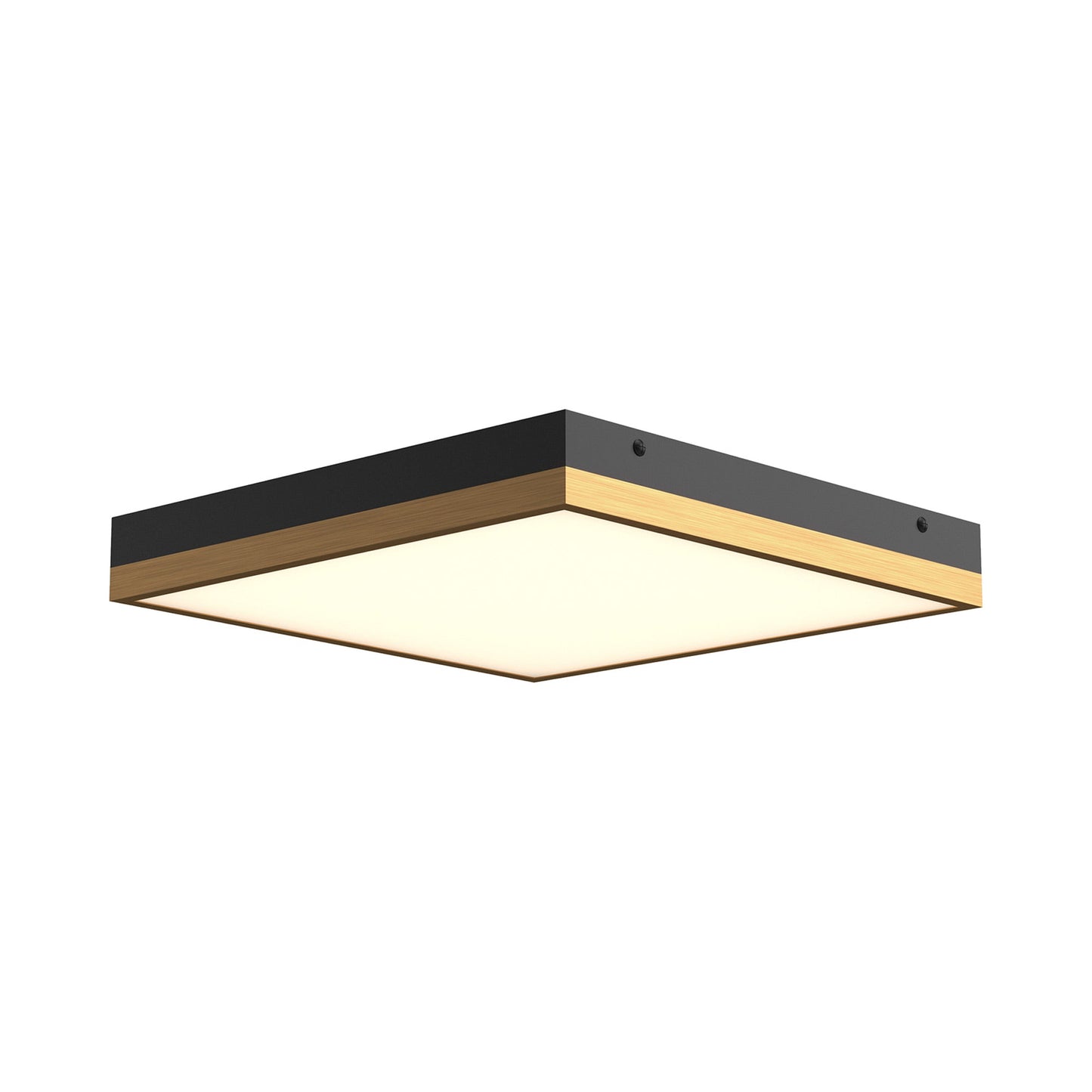 Sydney LED Flush Mount Ceiling Light in Aged Gold/Matte Black (Large).