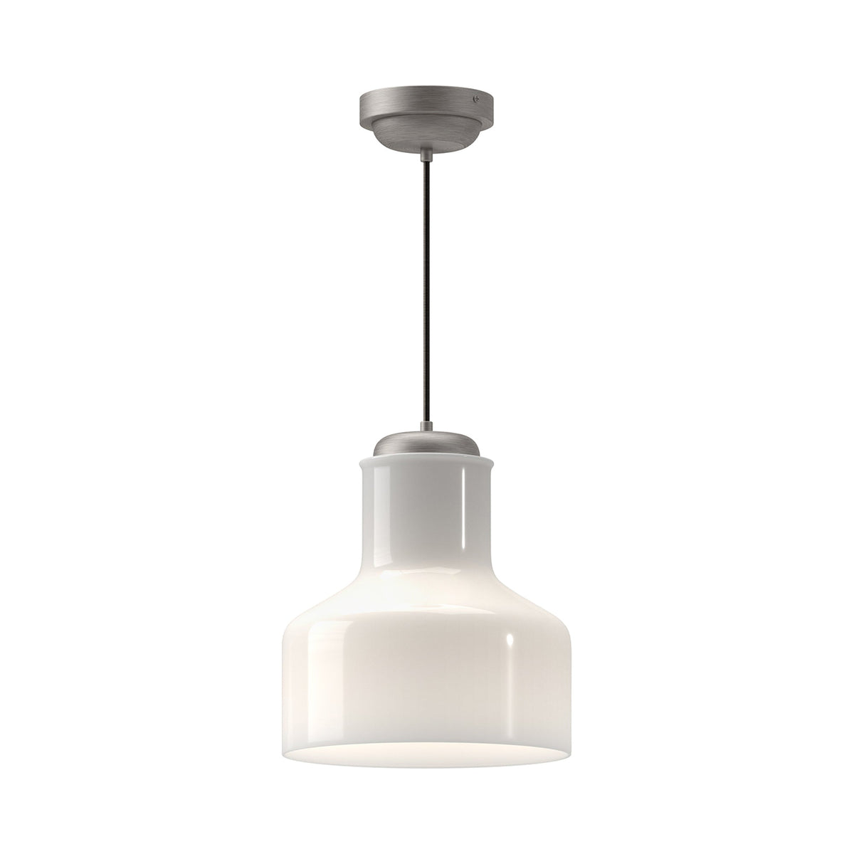 Westlake Pendant Light in Brushed Nickel.