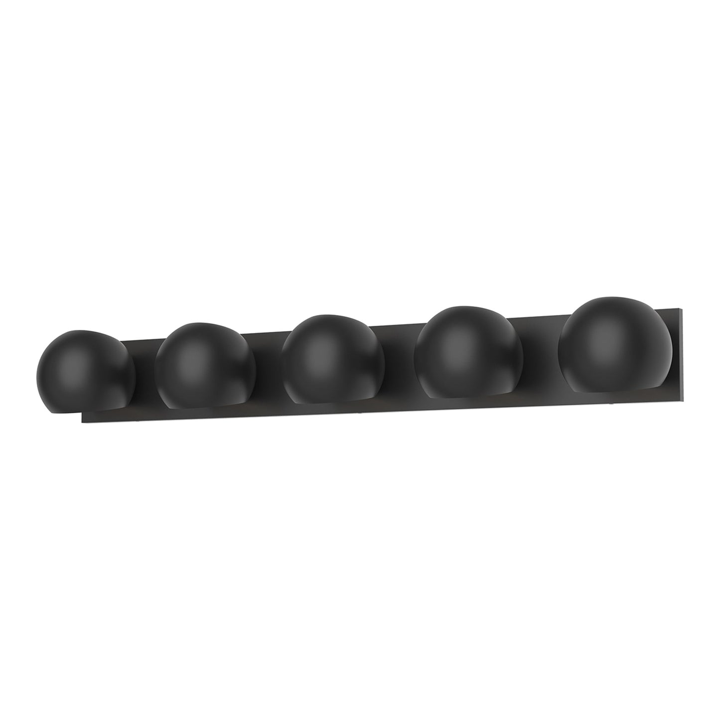 Willow Vanity Wall Light in Matte Black/Steel (5-Light).