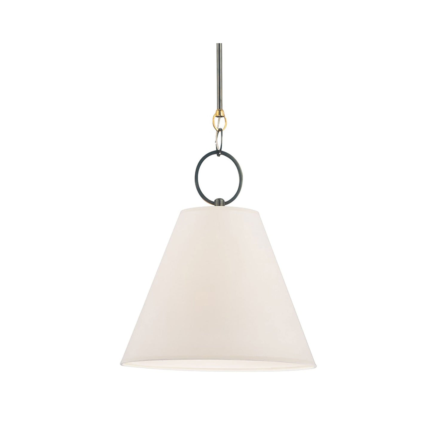Altamont Pendant Light in Parchment/18-Inch/Distressed Bronze.