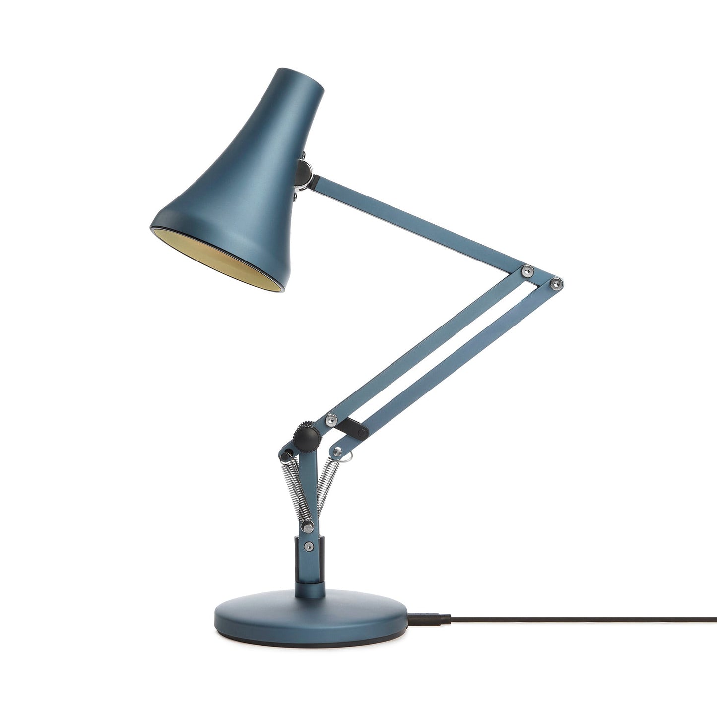 90 Mini Mini Desk Lamp in Steel Blue and Grey.
