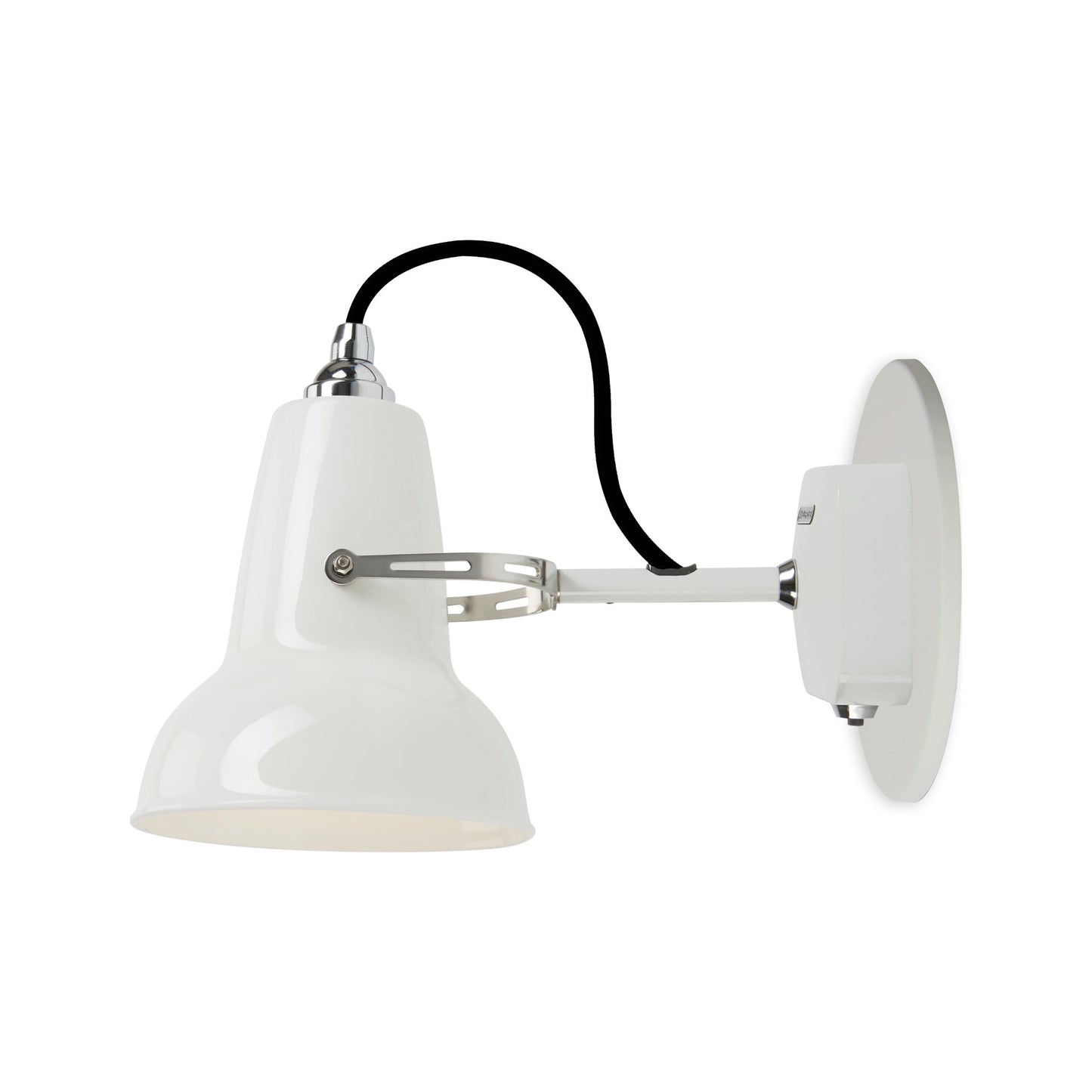 Original 1227 Wall Light in Pure White/Chrome.