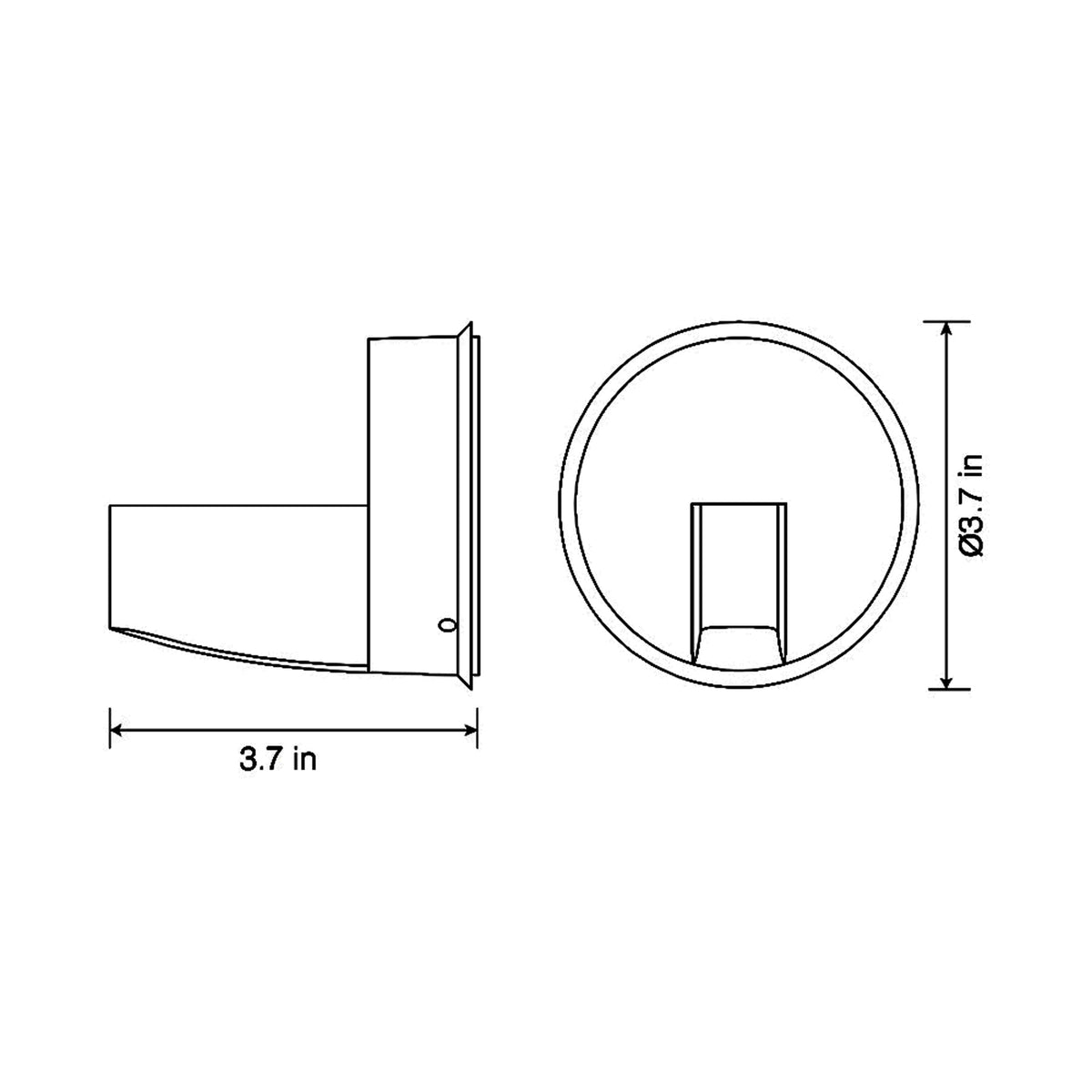 Type Range Wall Bracket - line drawing.