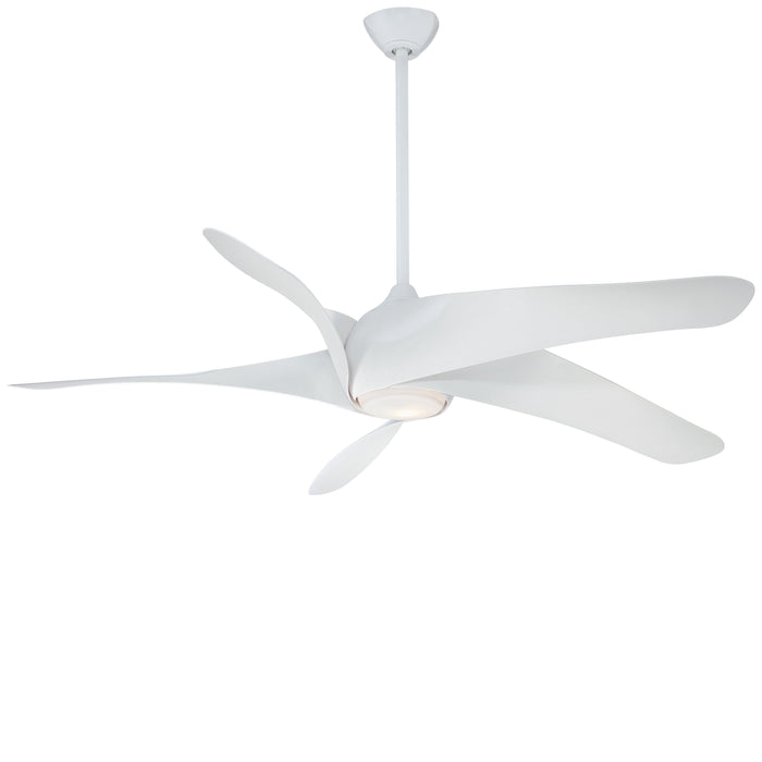 Artemis XL5 LED Ceiling Fan in White / Etched Opal.