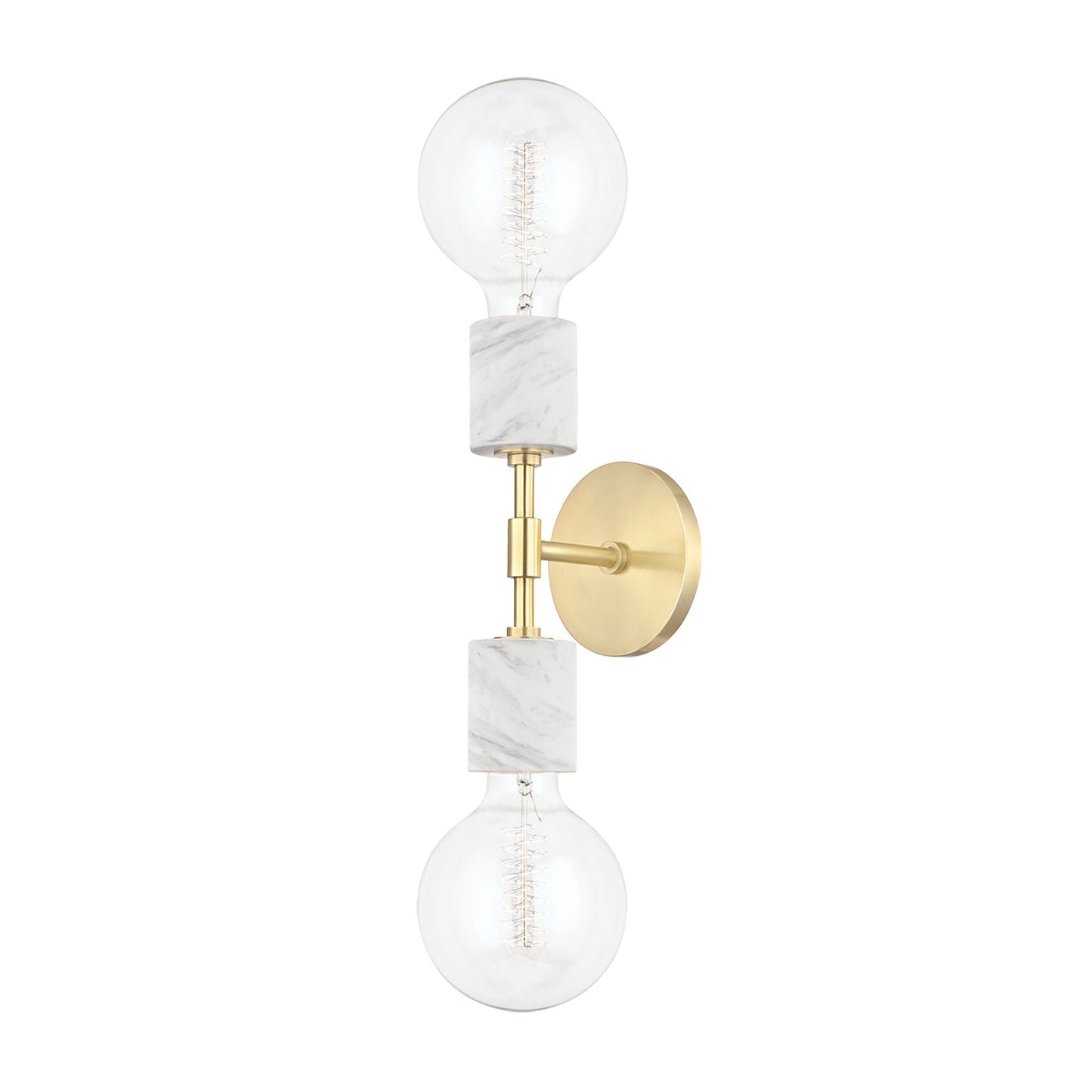 Asime Wall Light in Aged Brass (2-Light).