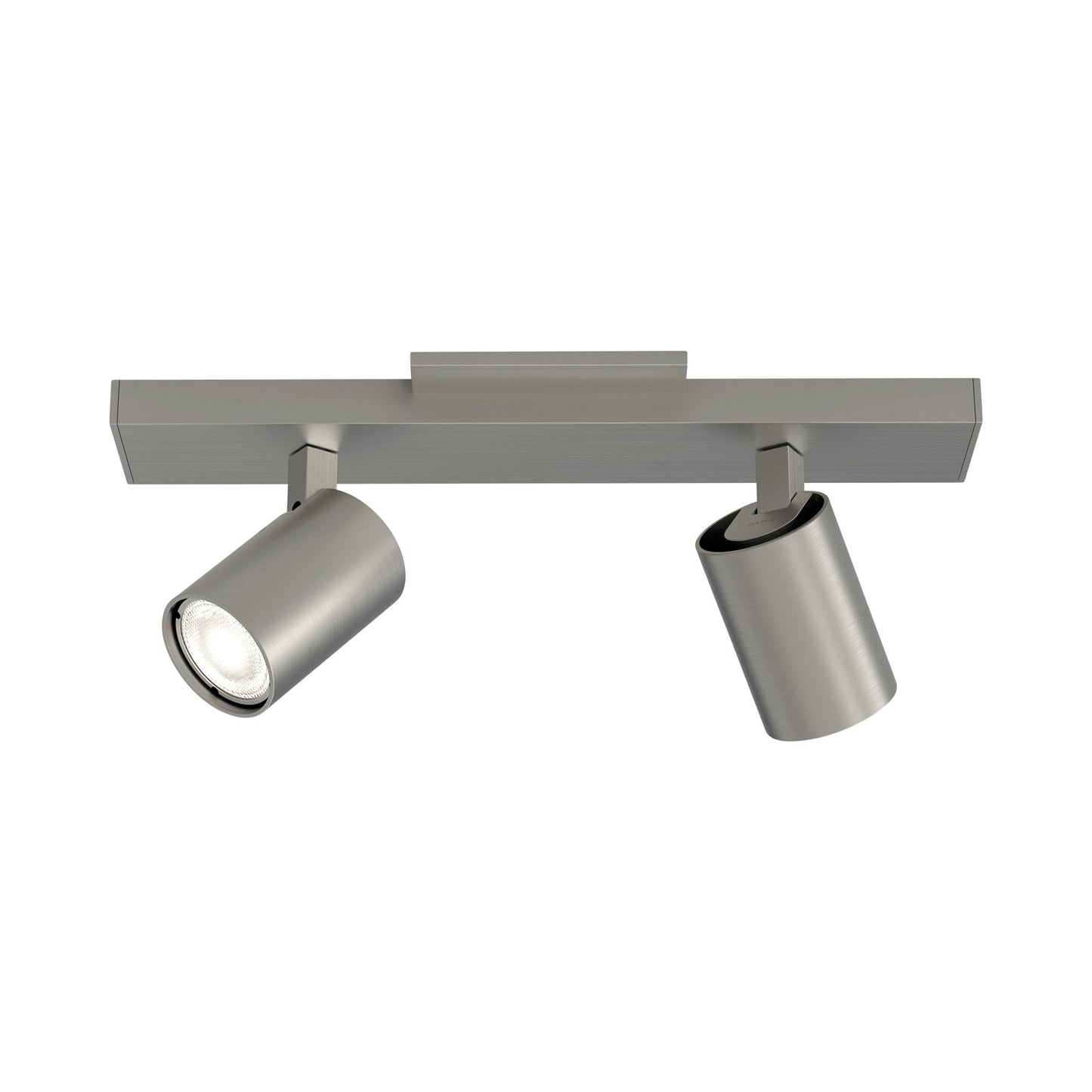 Ascoli Twin Semi Flush Ceiling Light in Matt Nickel.