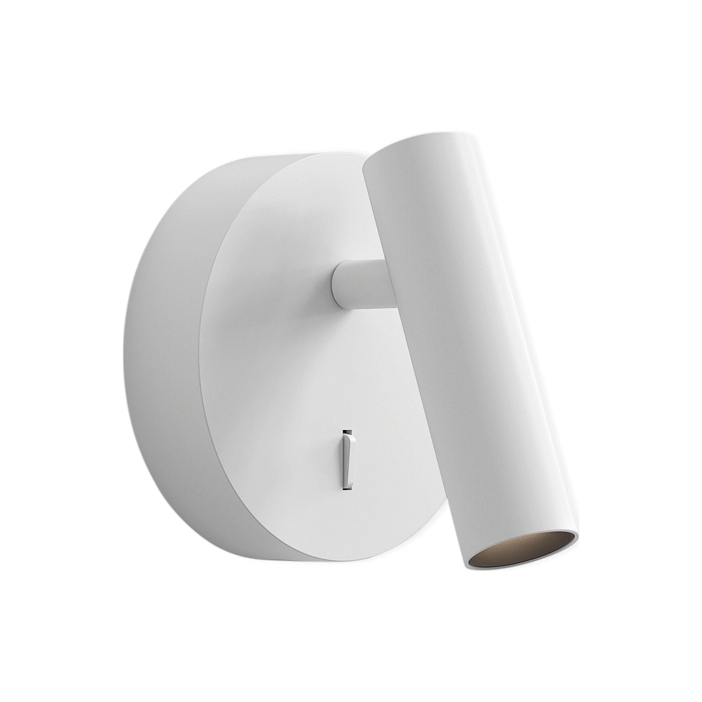 Enna Round LED Wall Light in Matt White.