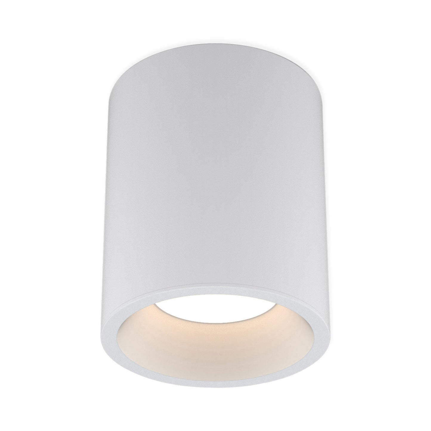 Kos Round LED Recessed Light in Textured White.