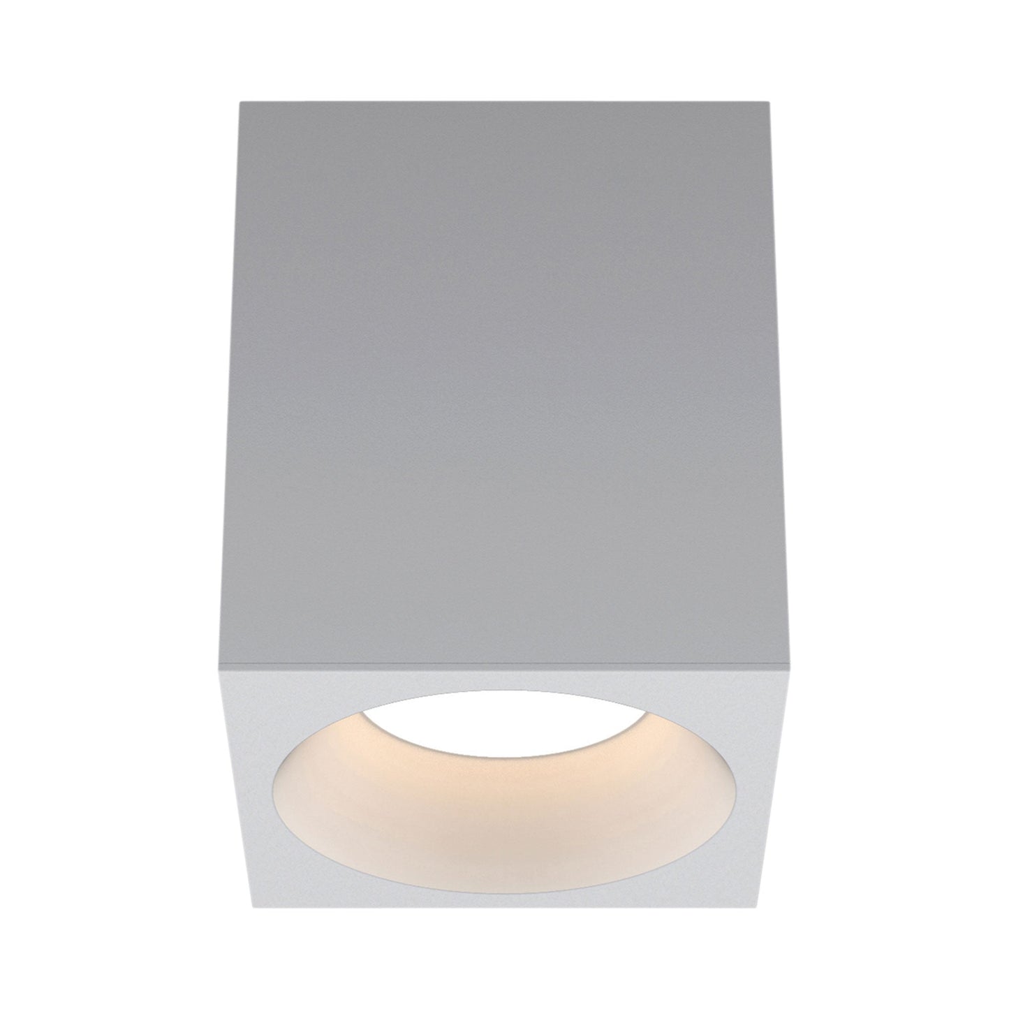 Kos Square LED Recessed Light in Textured White.