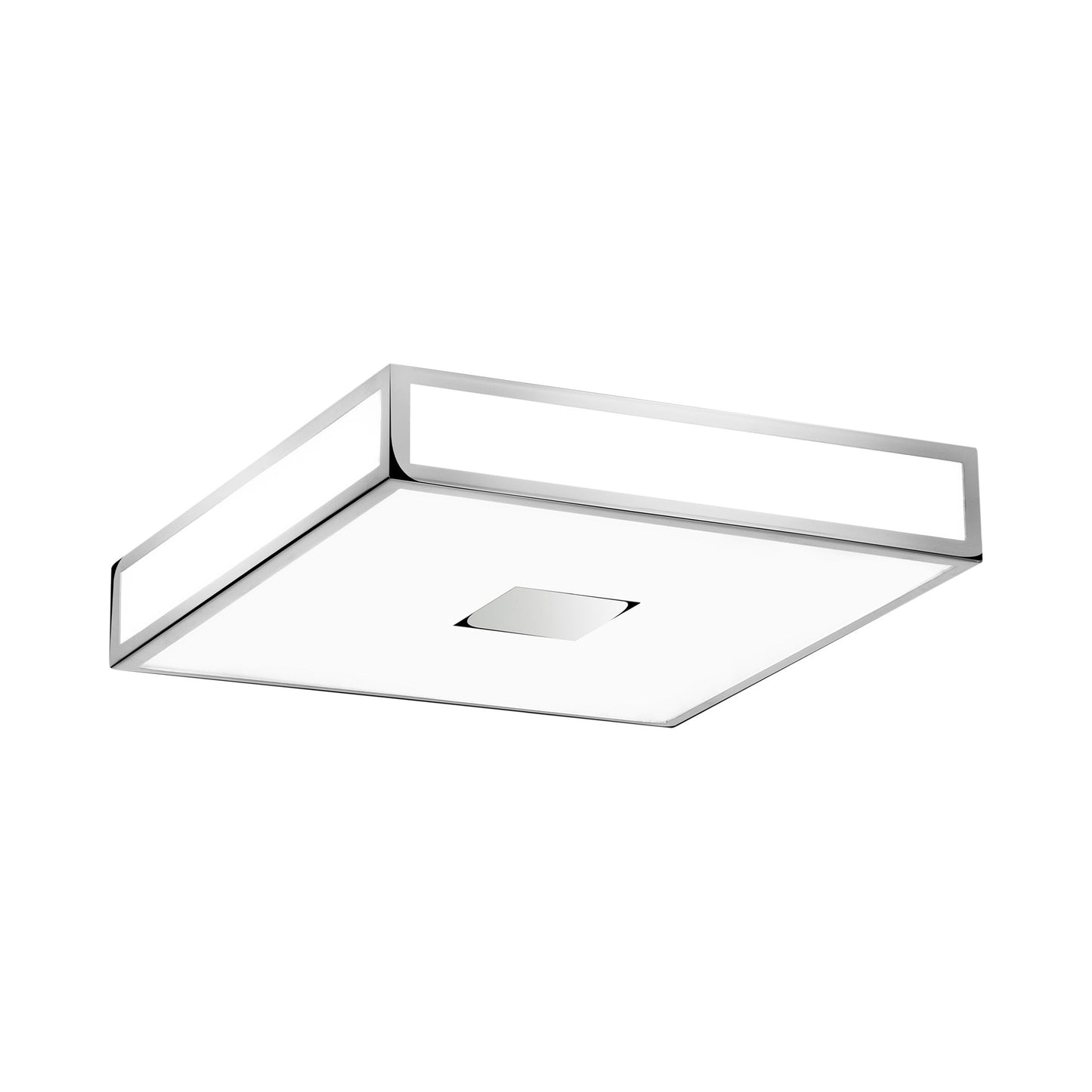 Mashiko Square Flush Mount Ceiling Light in Polished Chrome (Large).