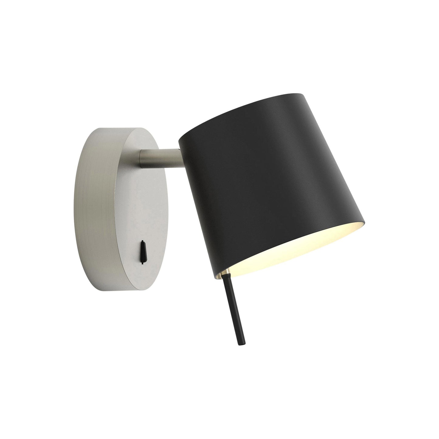 Miura LED Wall Light in Matt Nickel/Matt Black.