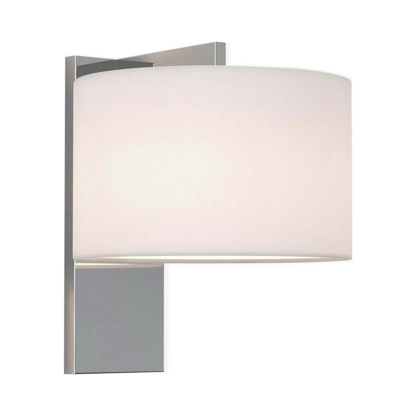 Ravello Wall Light in Polished Chrome/White.