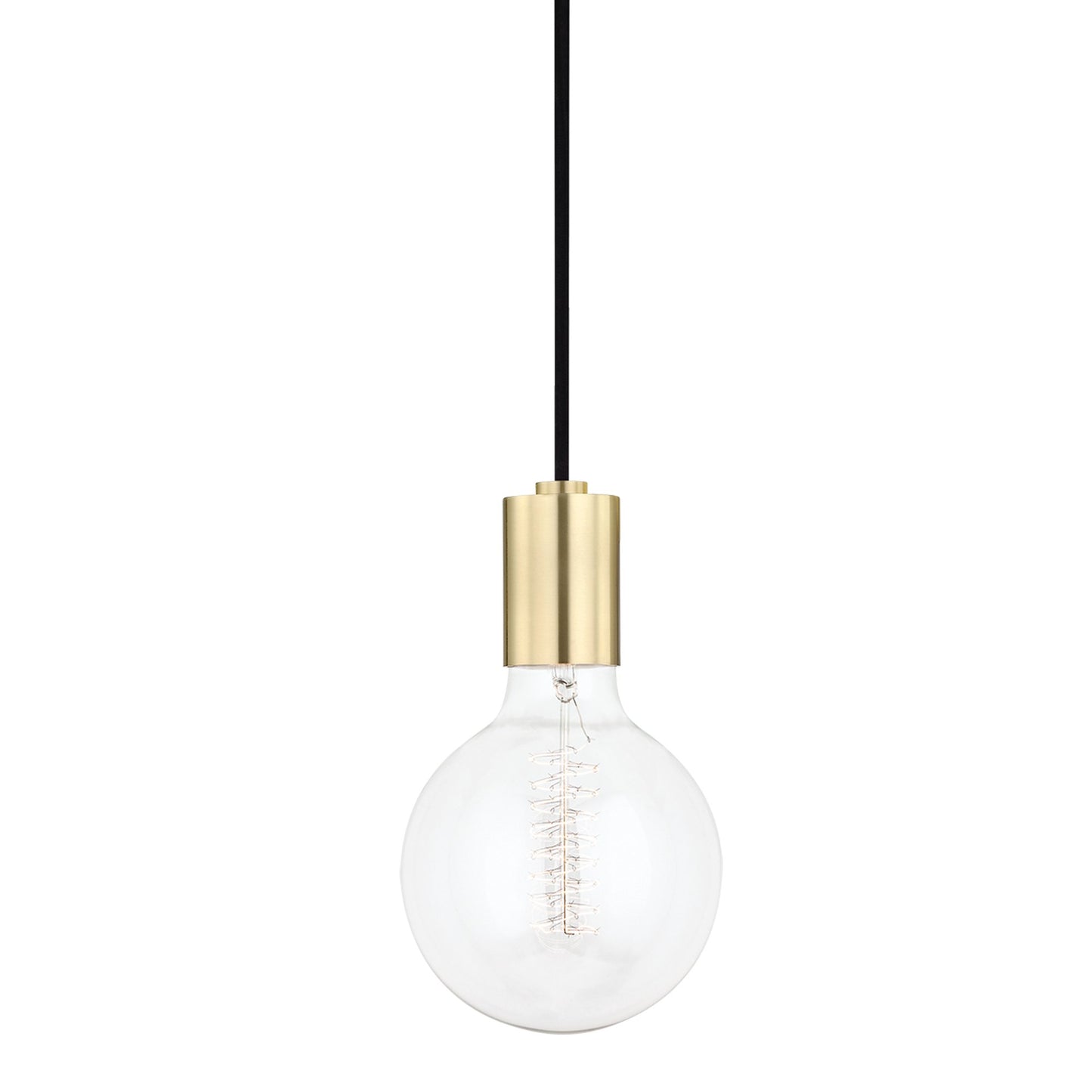 Ava Pendant Light in Aged Brass.