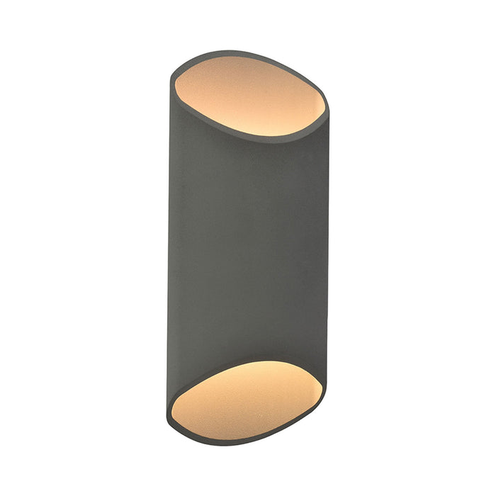 Avenue Outdoor Cylindrical Wall Light in Silver (Medium).