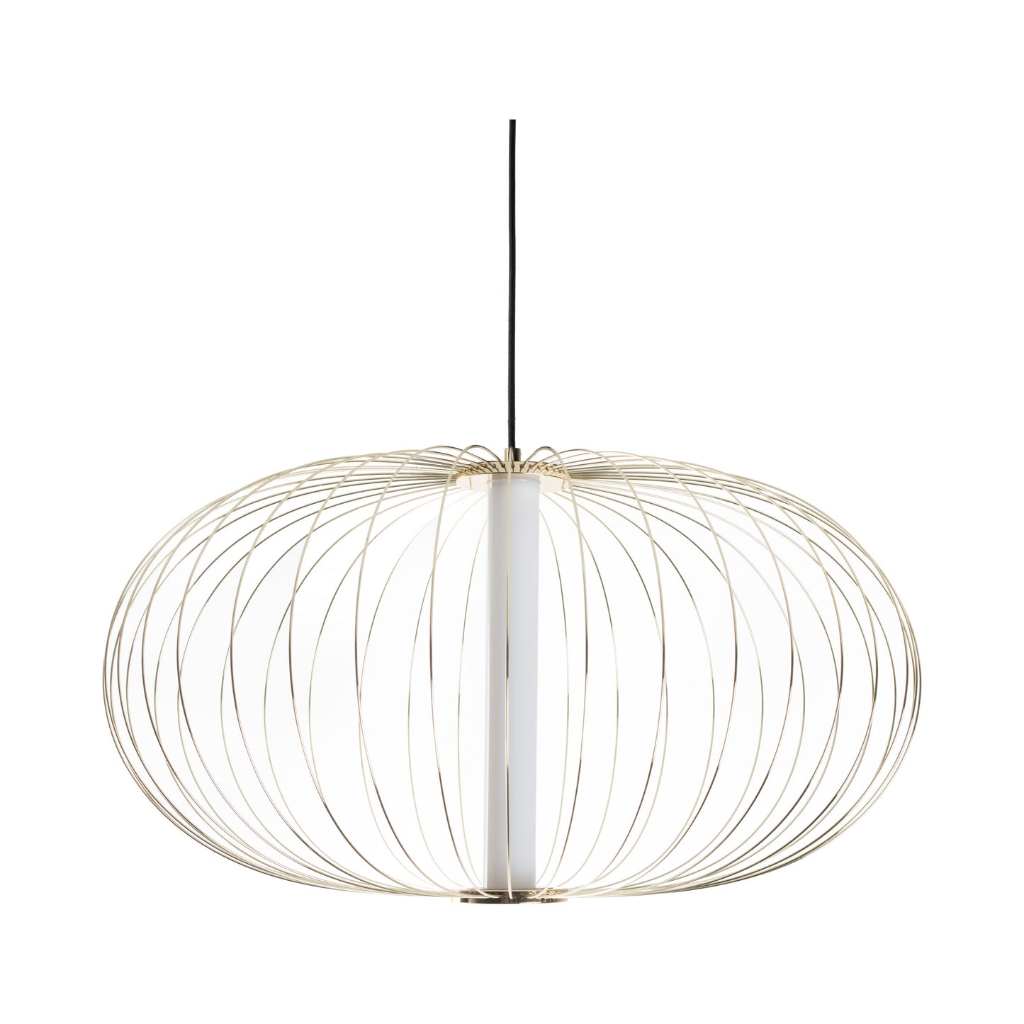 Delano LED Pendant Light in Ellipsoid/Gold (Small).