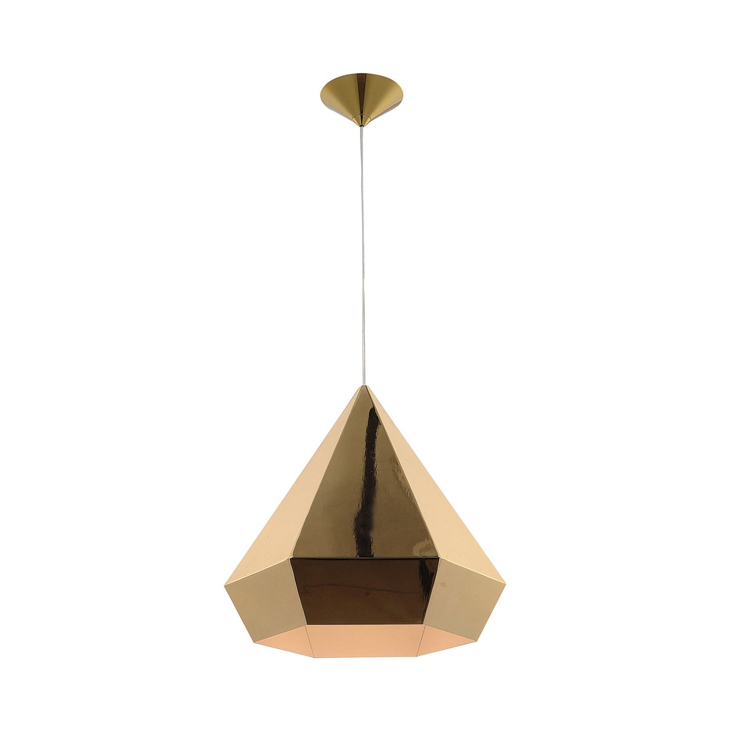Doheny Diamond Pendant Light in Gold.