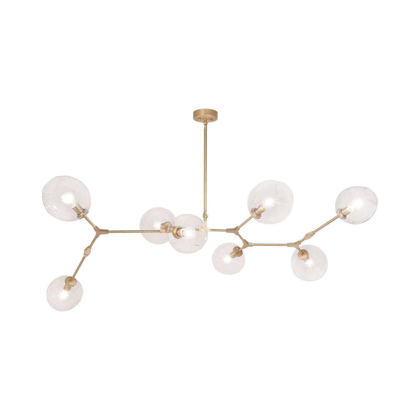 Fairfax Linear Pendant Light in Brushed Brass (8-Light).