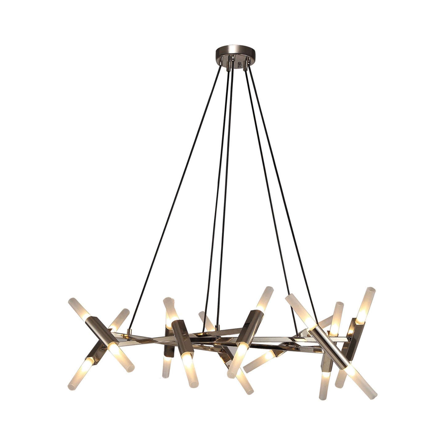 Manhattan Ave. LED Pendant Light in Polished Nickel.