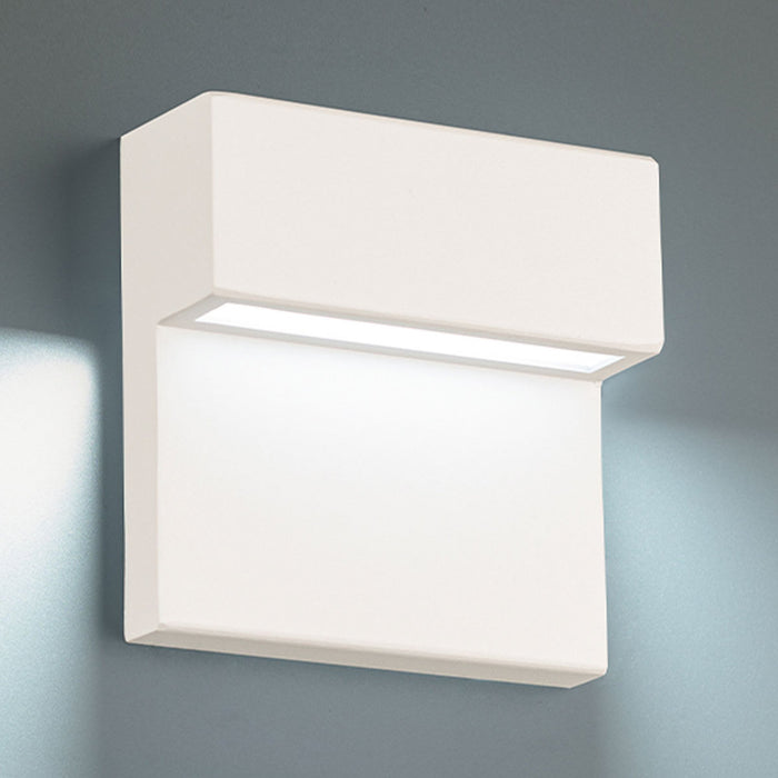 Balance Outdoor LED Wall Light in White.