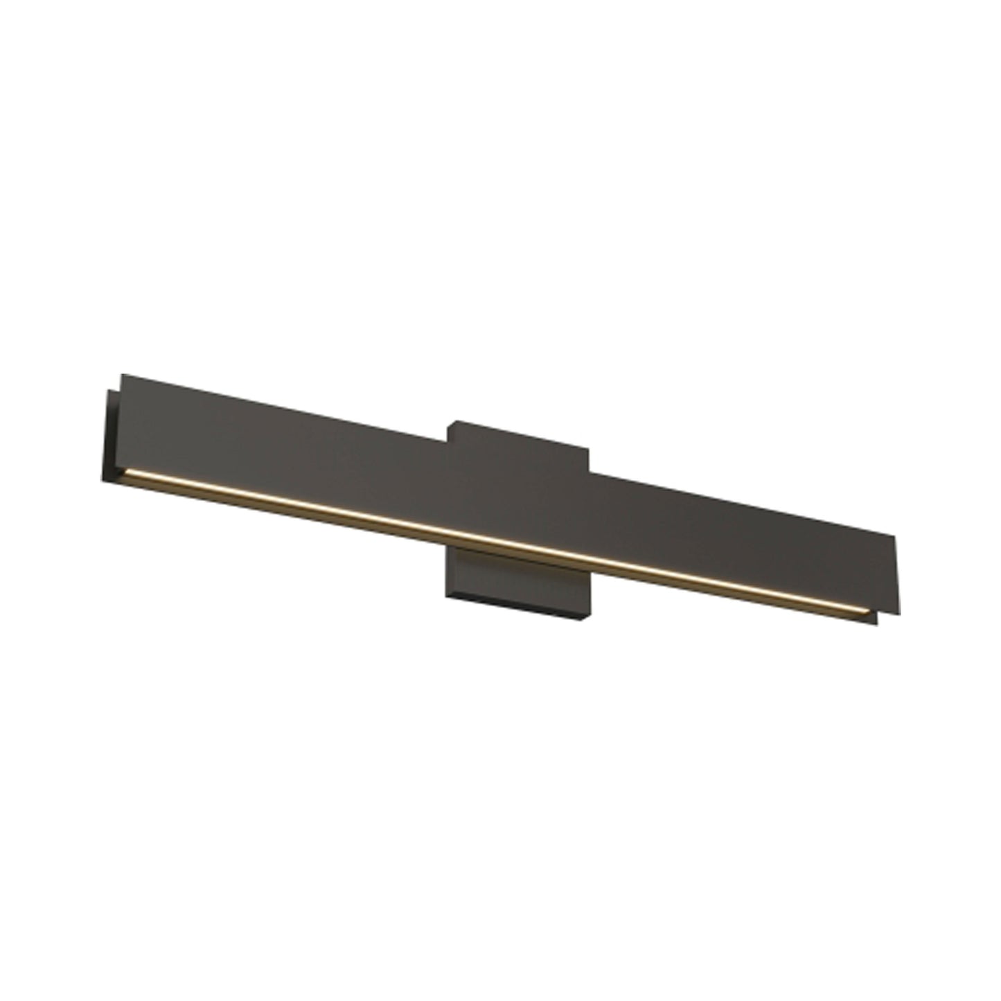 Bau LED Bath Vanity Light in Nightshade Black.
