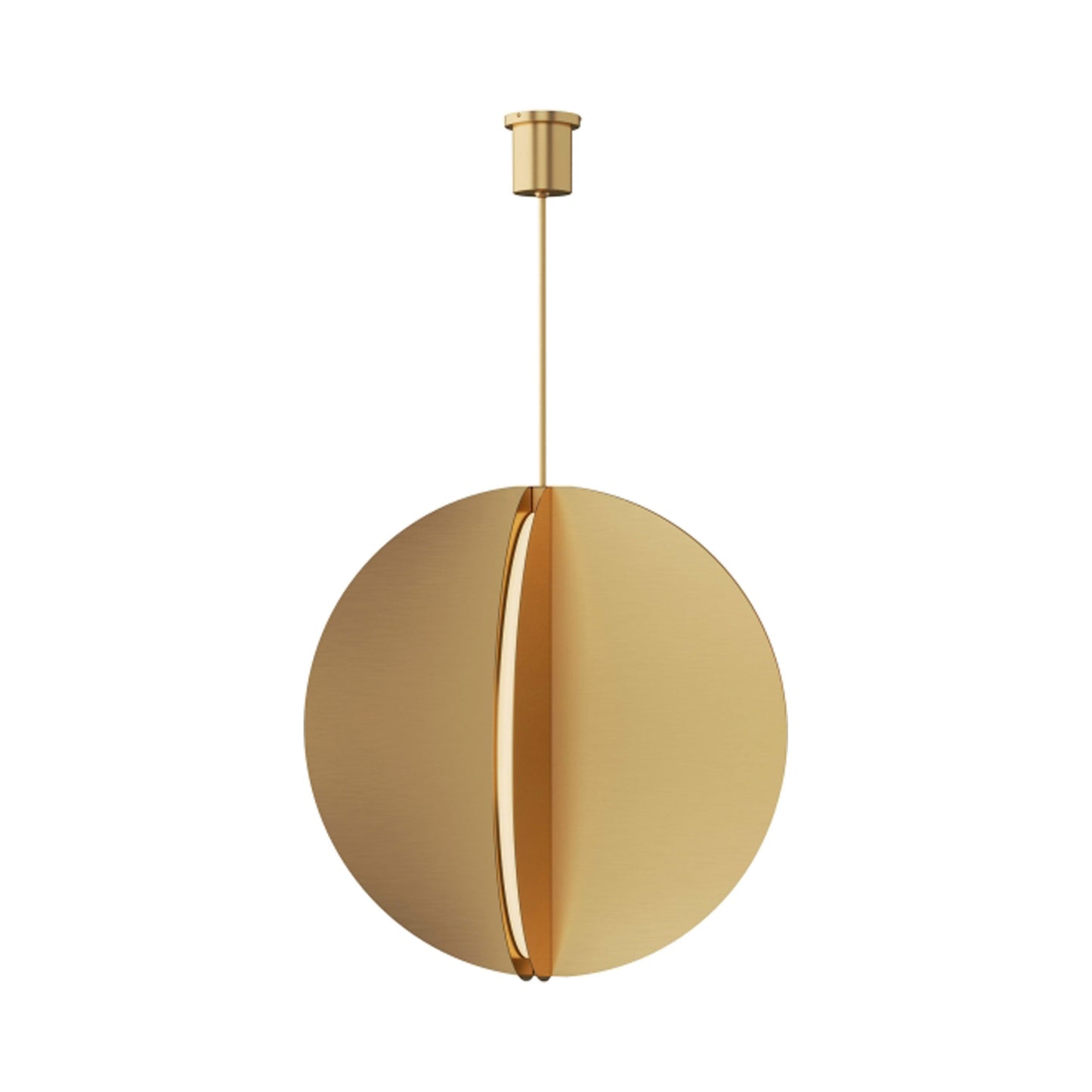 Bau LED Pendant Light in Natural Brass (Large).
