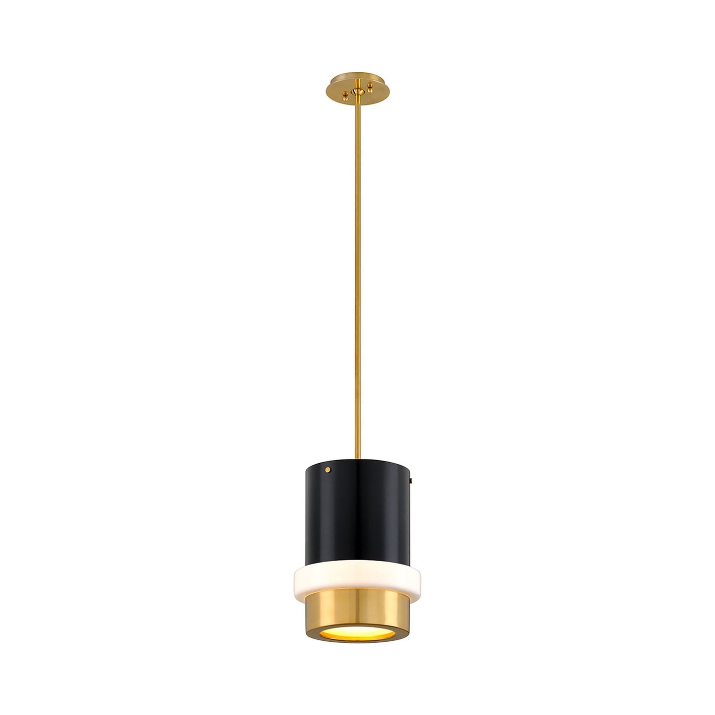 Beckenham Pendant Light in Vintage Polished Brass/Nickel (Large).