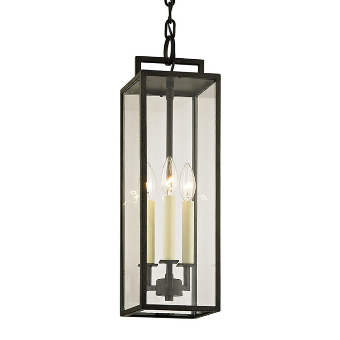 Beckham Outdoor Pendant Light in Forged Iron.