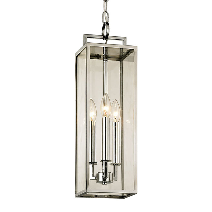 Beckham Outdoor Pendant Light in Polished Stainless.