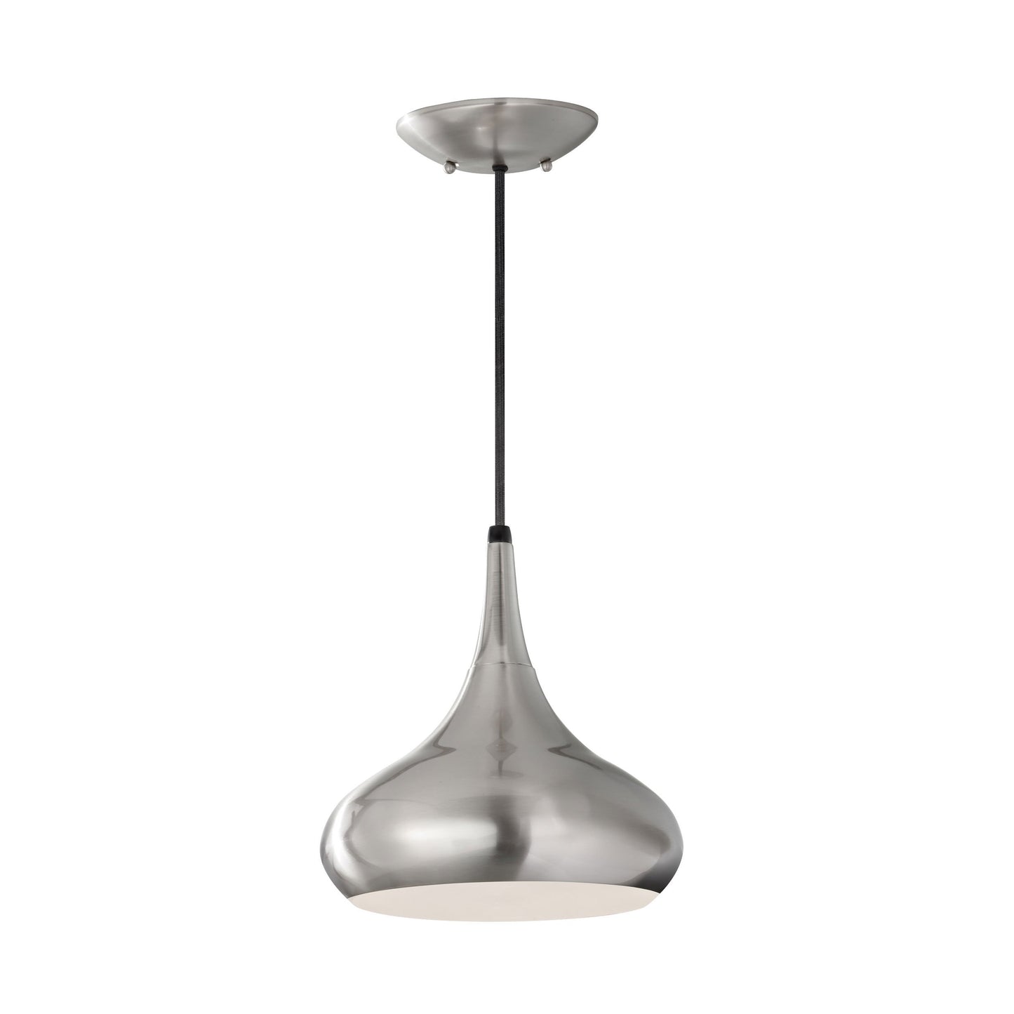 Belle Pendant Light in Brushed Steel.