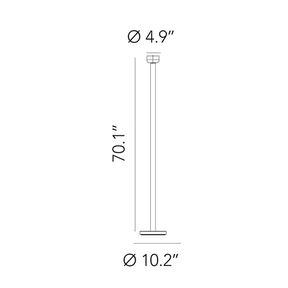 Bellhop LED Floor Lamp Line Drawing.
