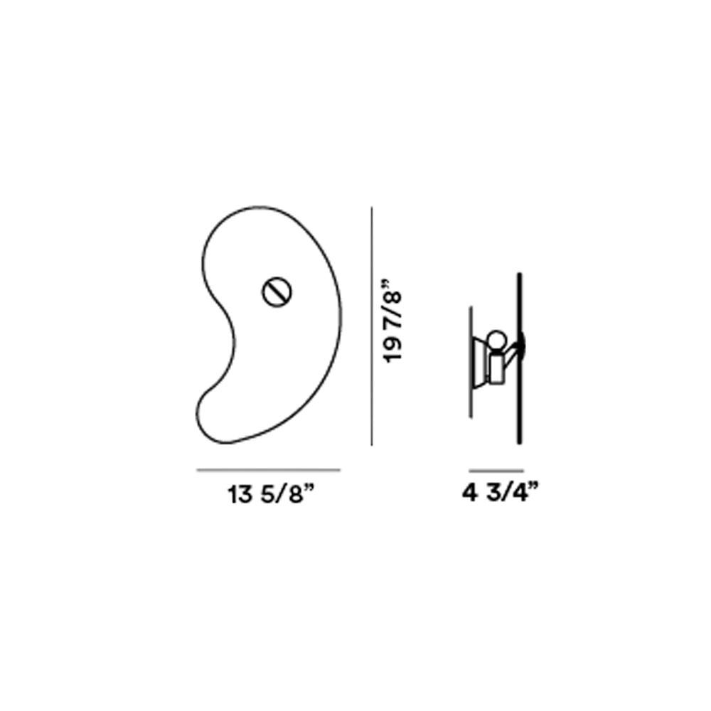 Bit 1 Wall Light - line drawing.