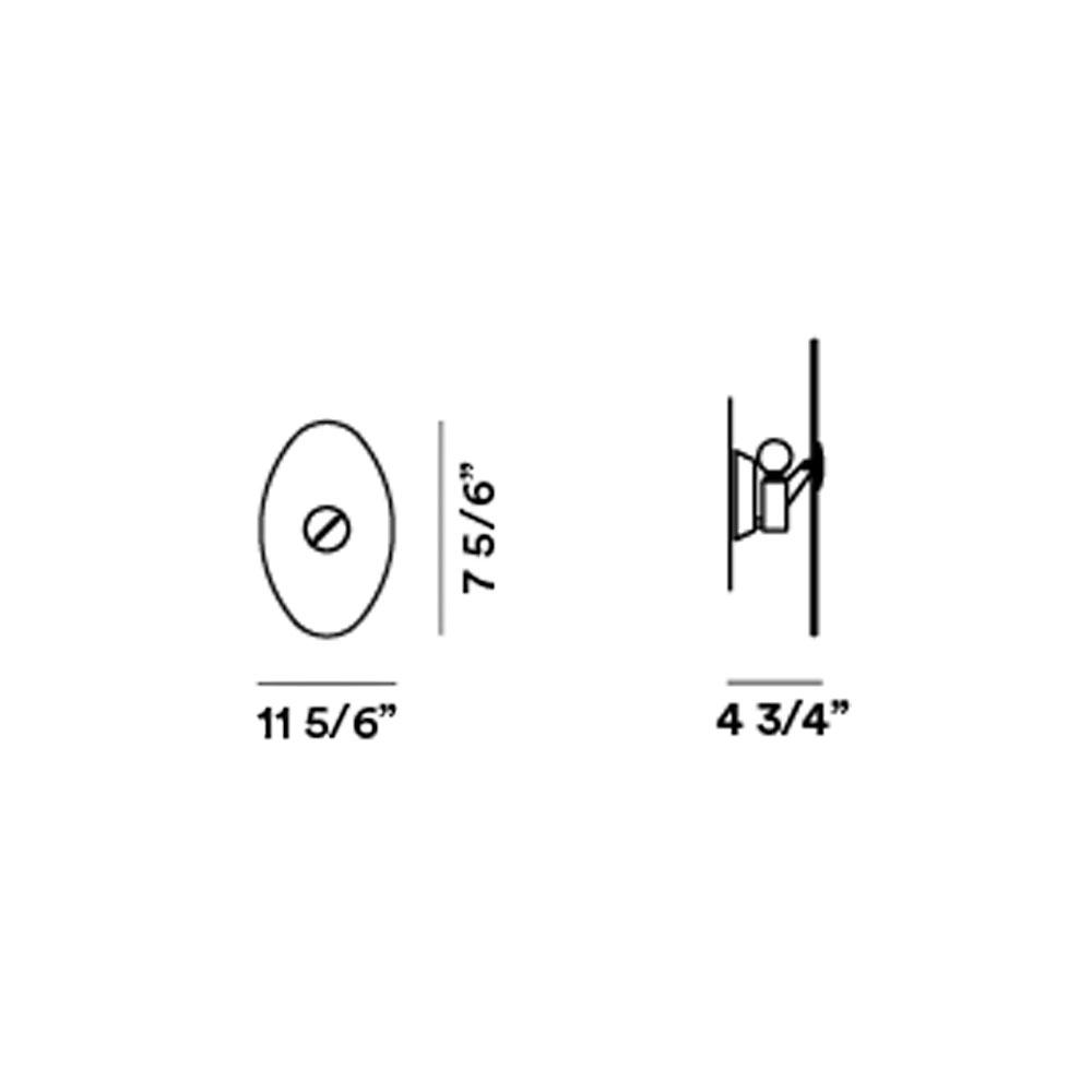 Bit 2 Wall Light - line drawing.