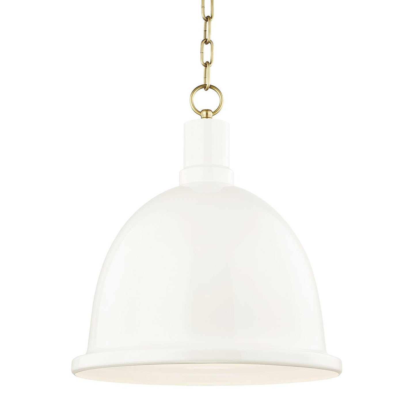 Blair Pendant Light in Aged Brass / Cream (Large).