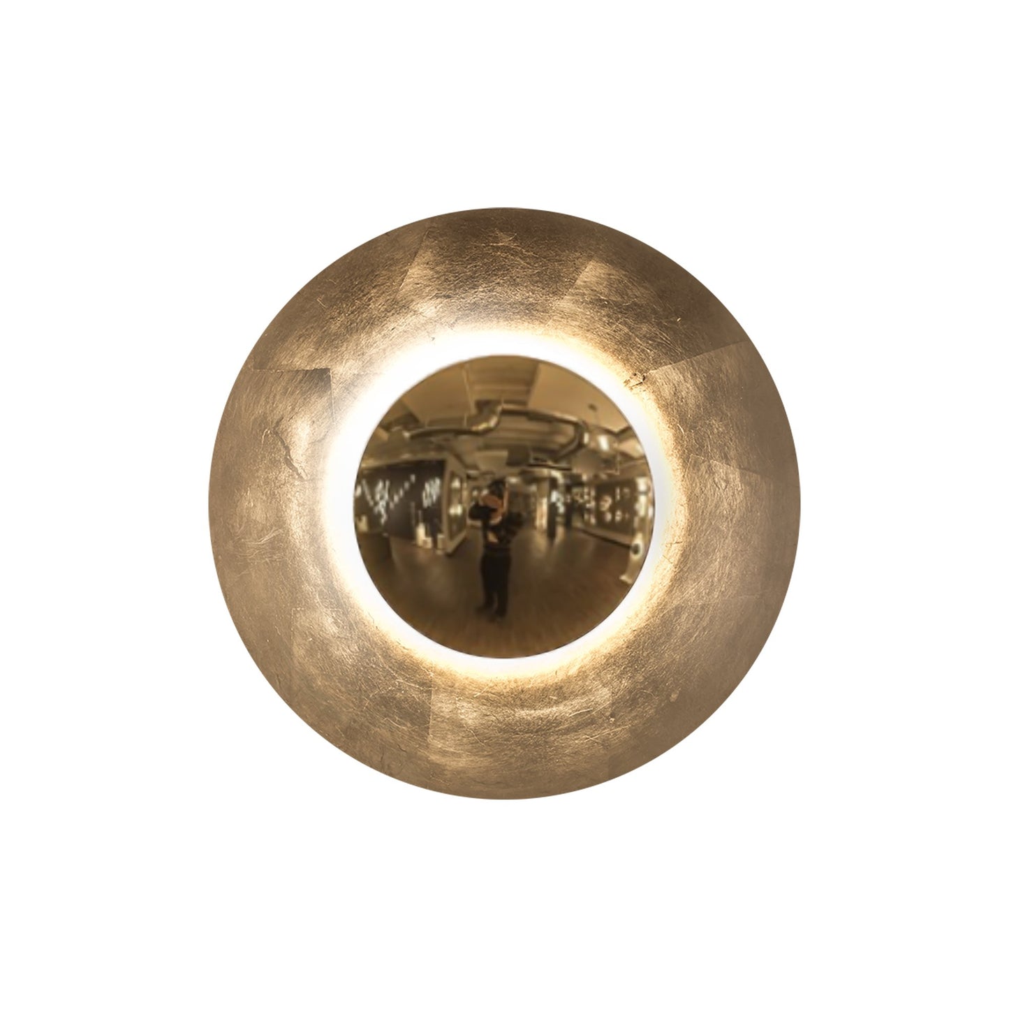 Blaze LED Wall Light in Medium/Gold Leaf.