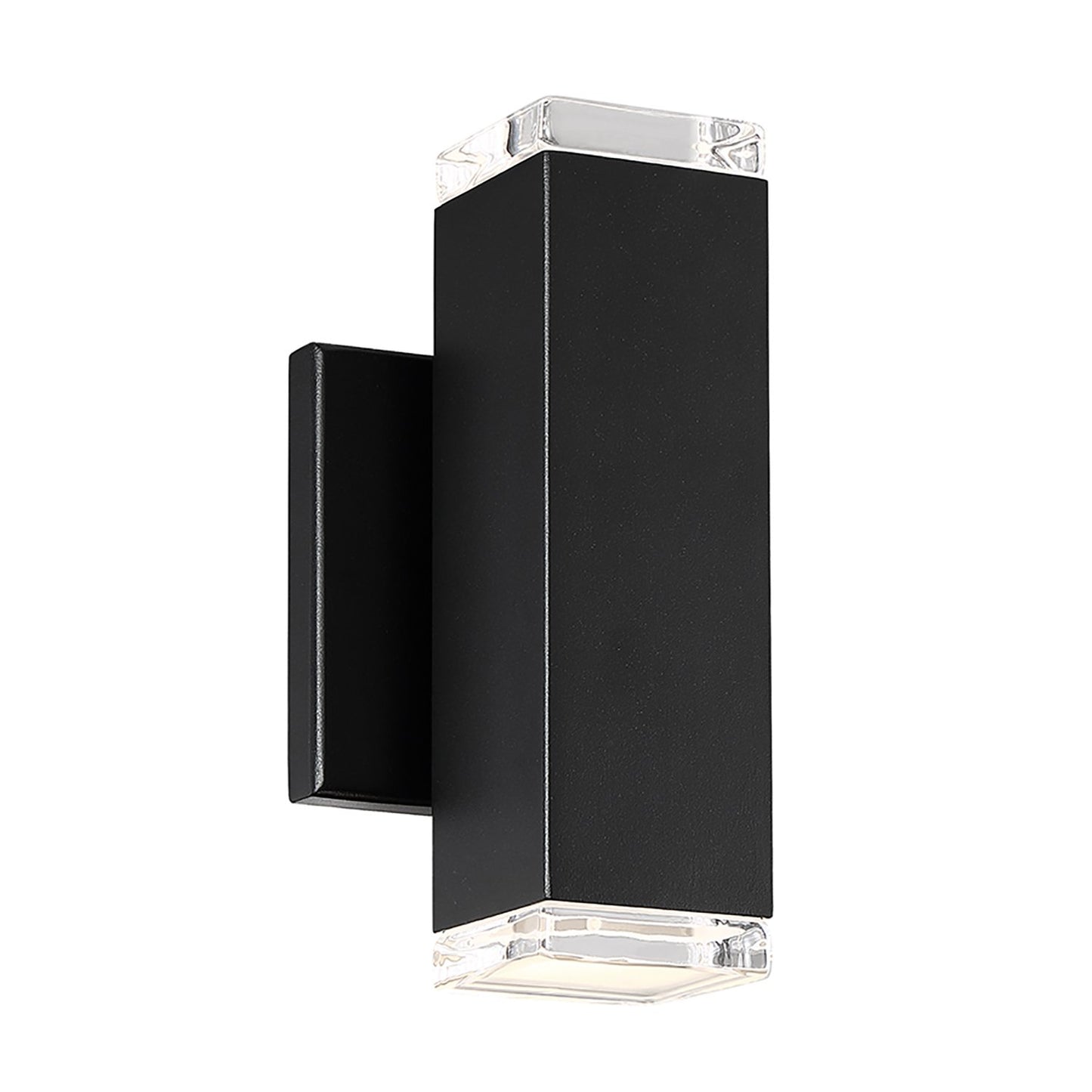 Block Outdoor LED Wall Light in Black (2-Light).