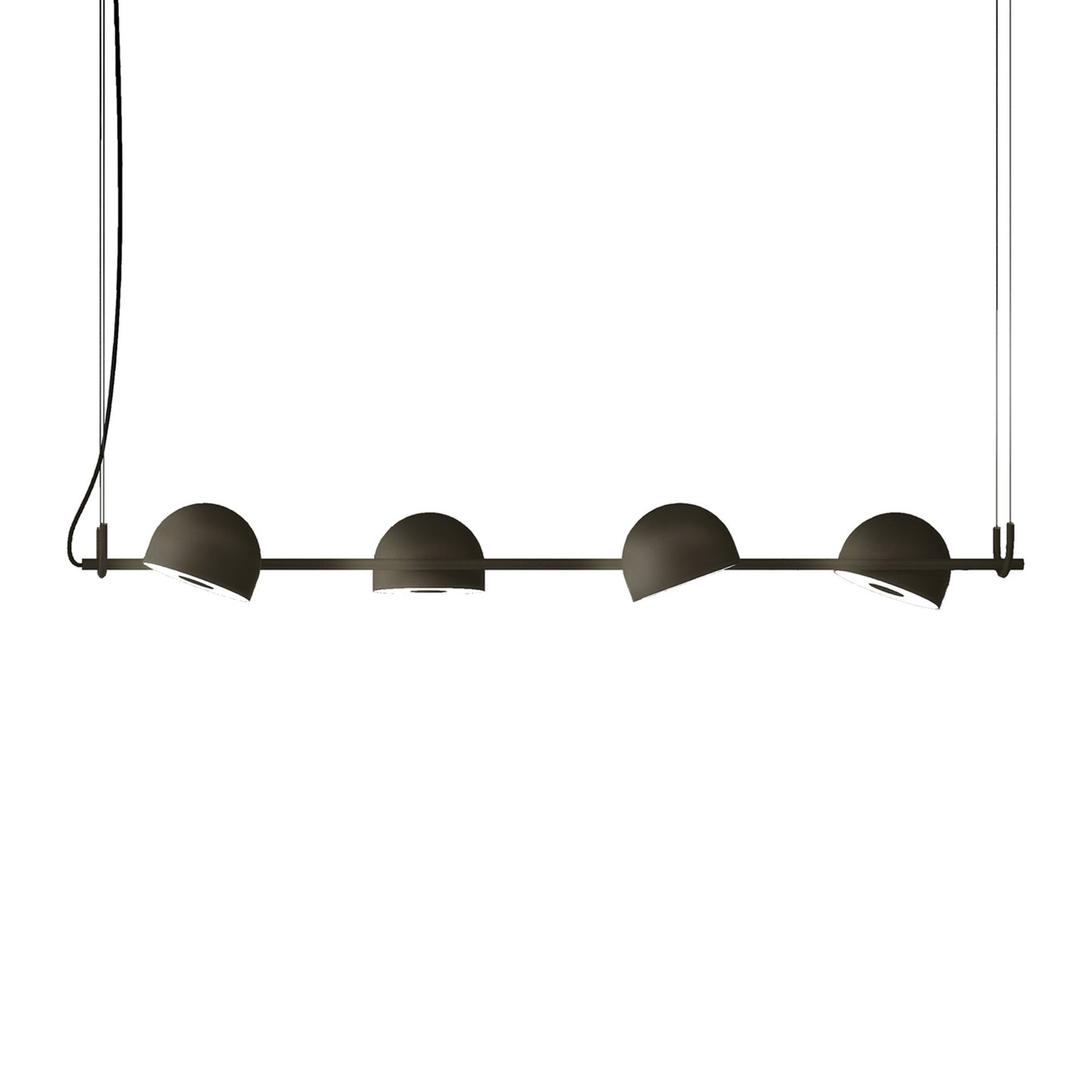 Bowee SH4 LED Linear Pendant Light in Metallic English Bronze.