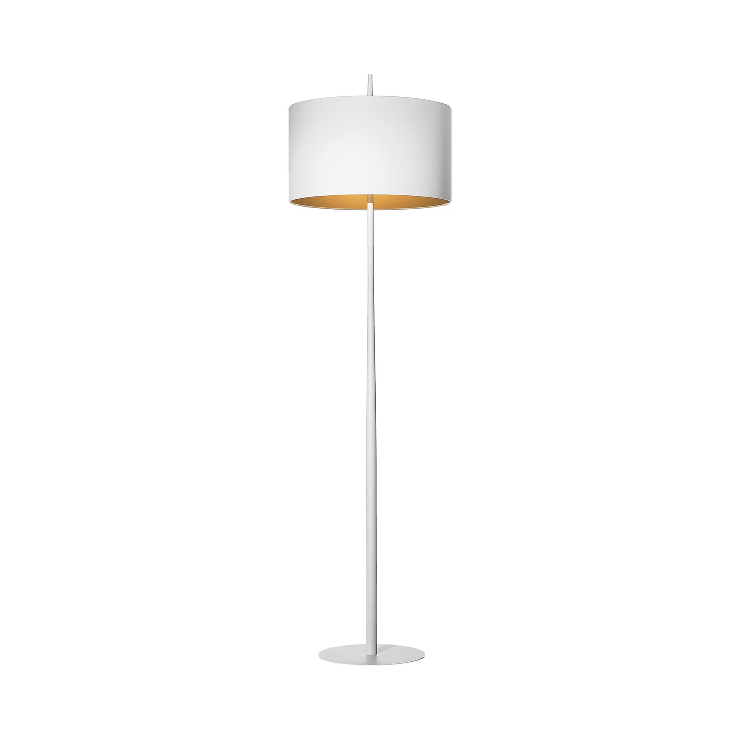 Lola F Floor Lamp in White/Gold.
